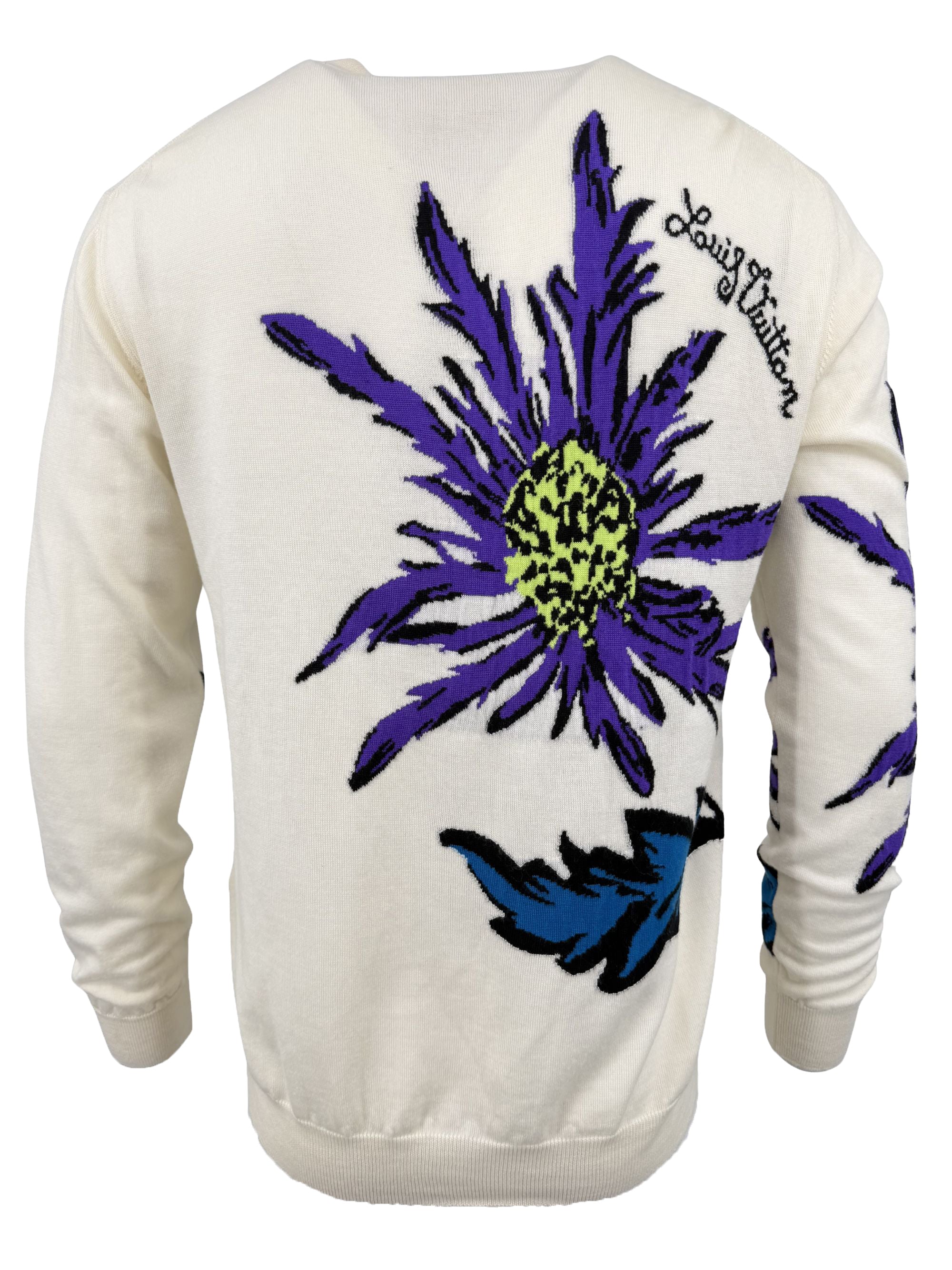 Louis Vuitton Thistle Intarsia Sweatshirt - Cream Louis Vuitton