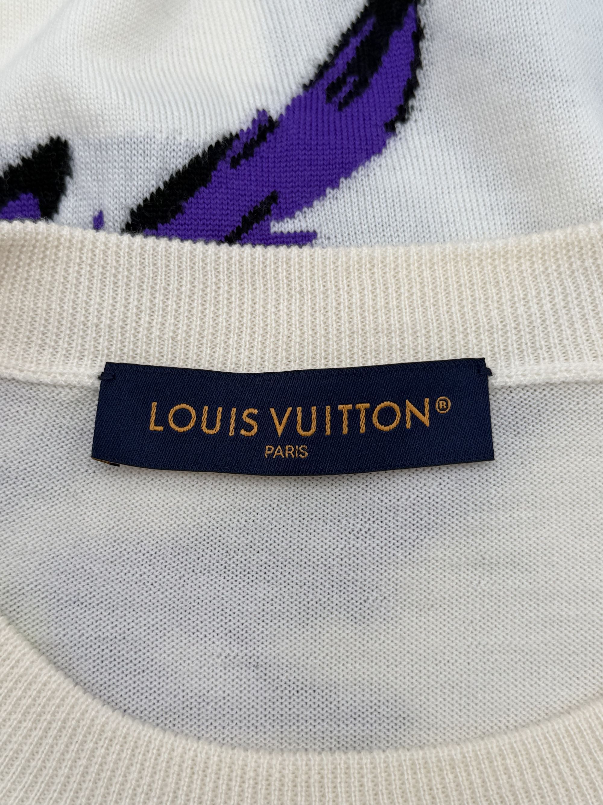 Louis Vuitton Thistle Intarsia Sweatshirt - Cream Louis Vuitton