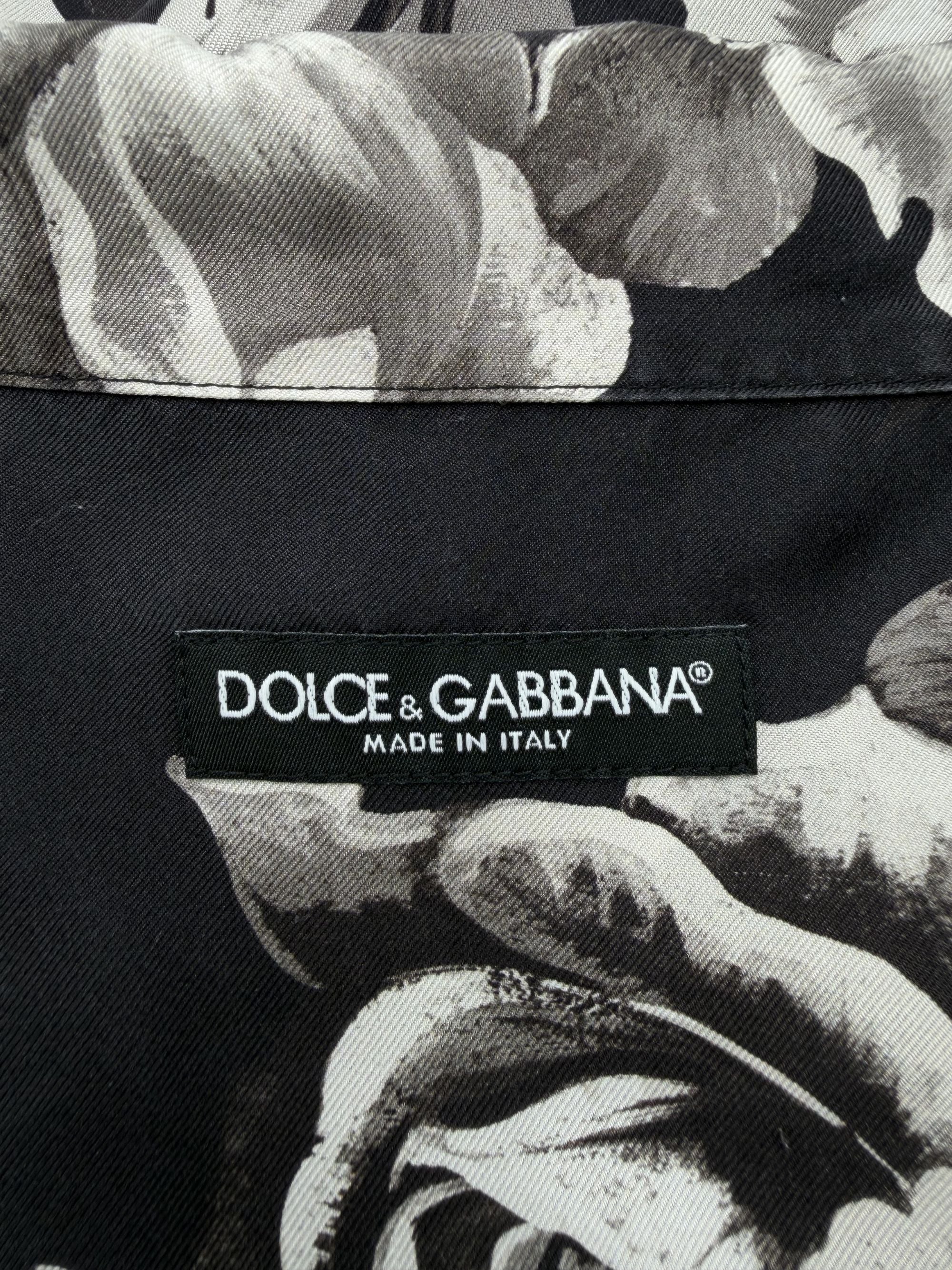 Dolce & Gabbana Floral Silk Shirt - Black Dolce & Gabbana
