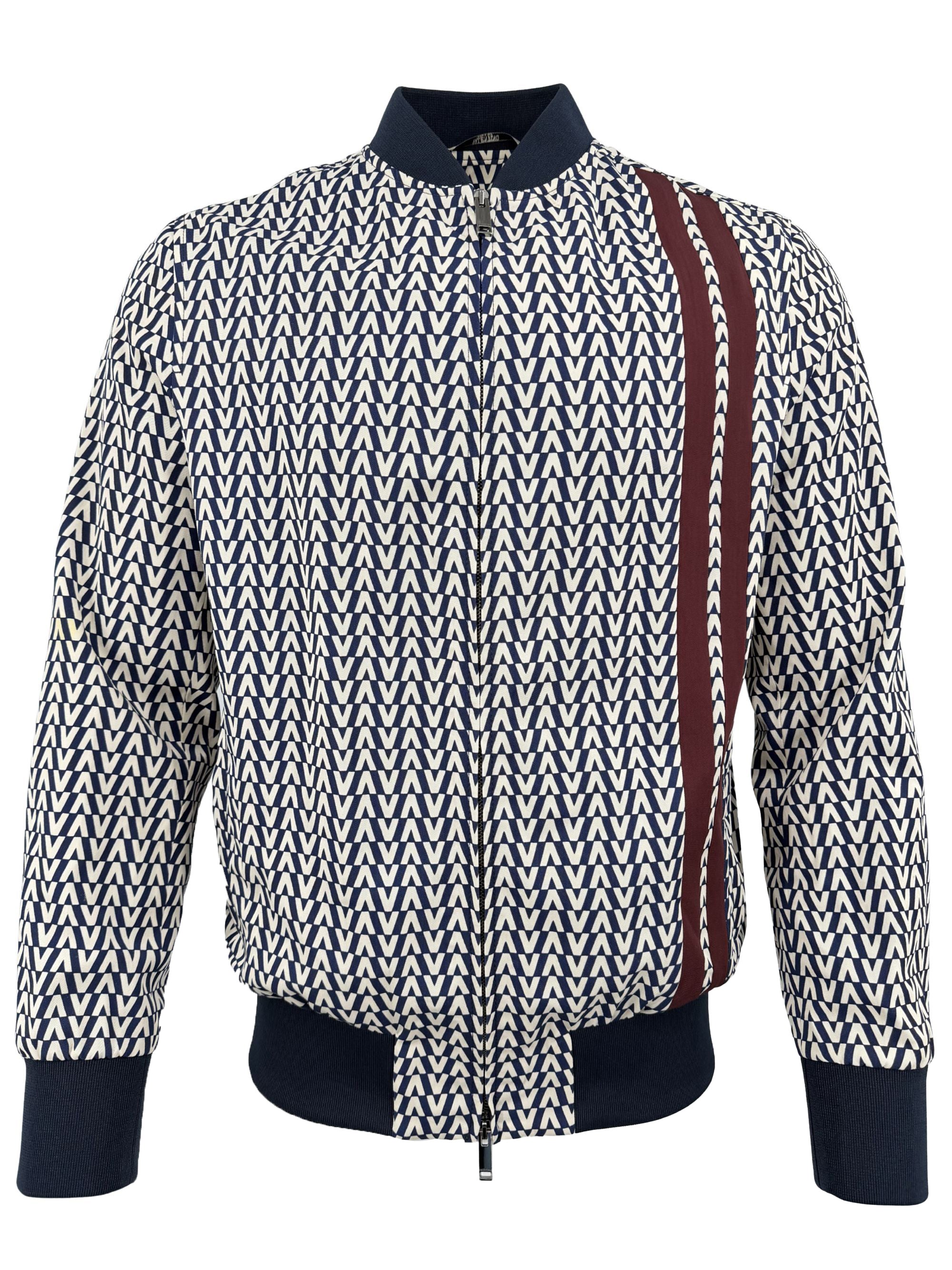 Valentino V Print Bomber Jacket - Navy Valentino