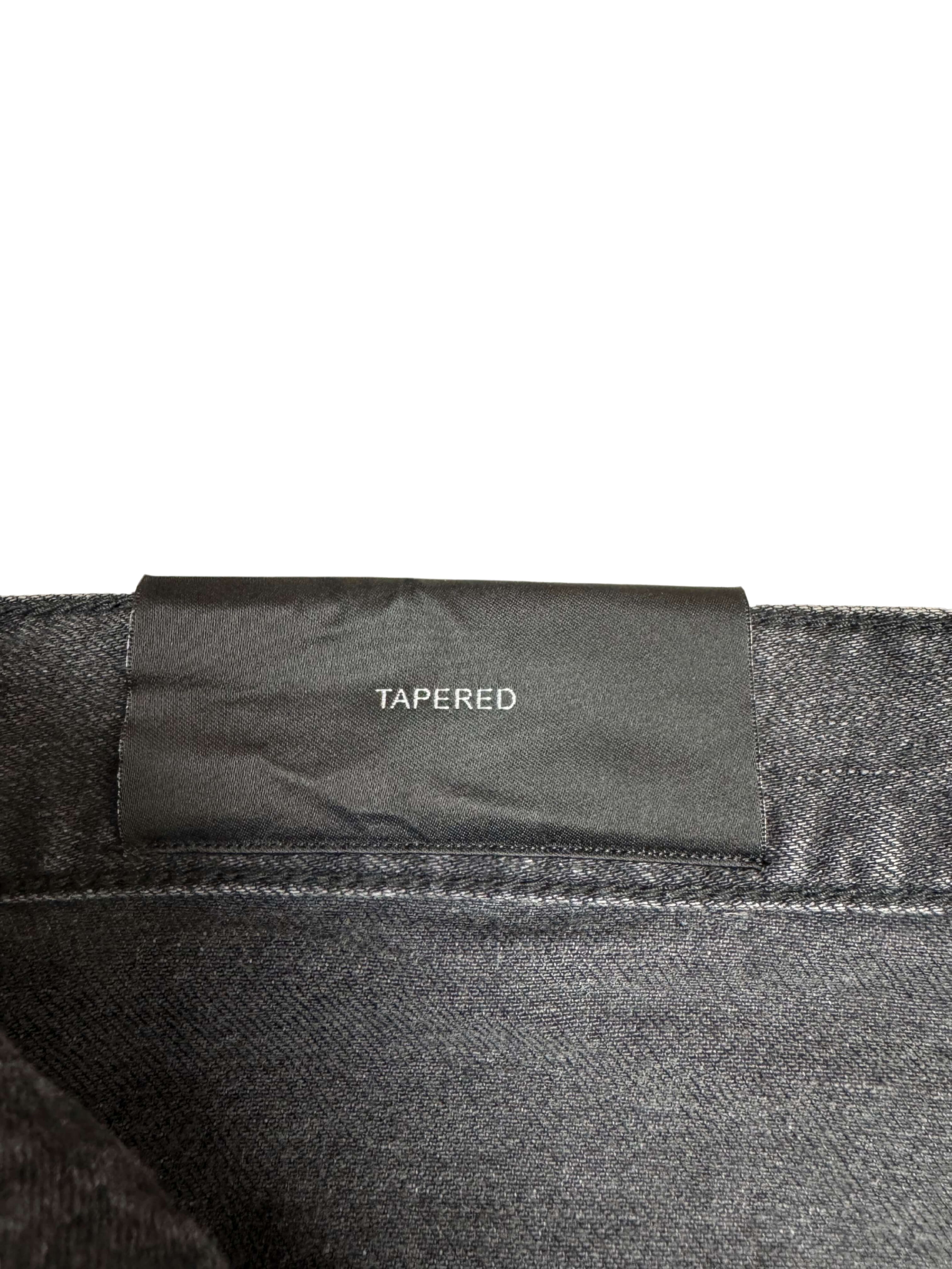 Balmain Tapered Biker Jeans - Grey Denim