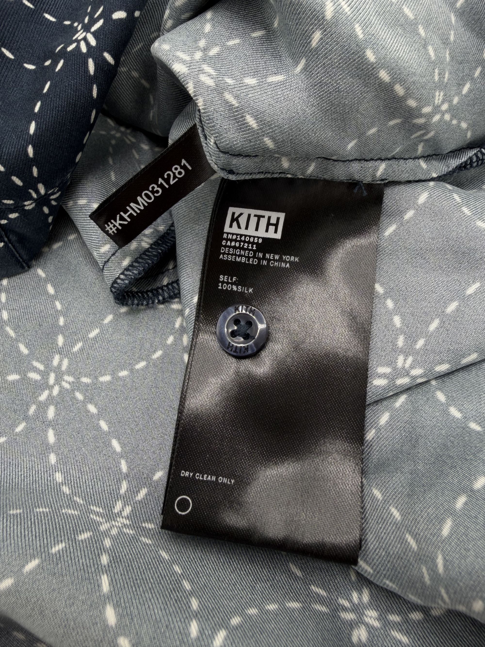 KITH Silk Geometric Shirt - Navy KITH