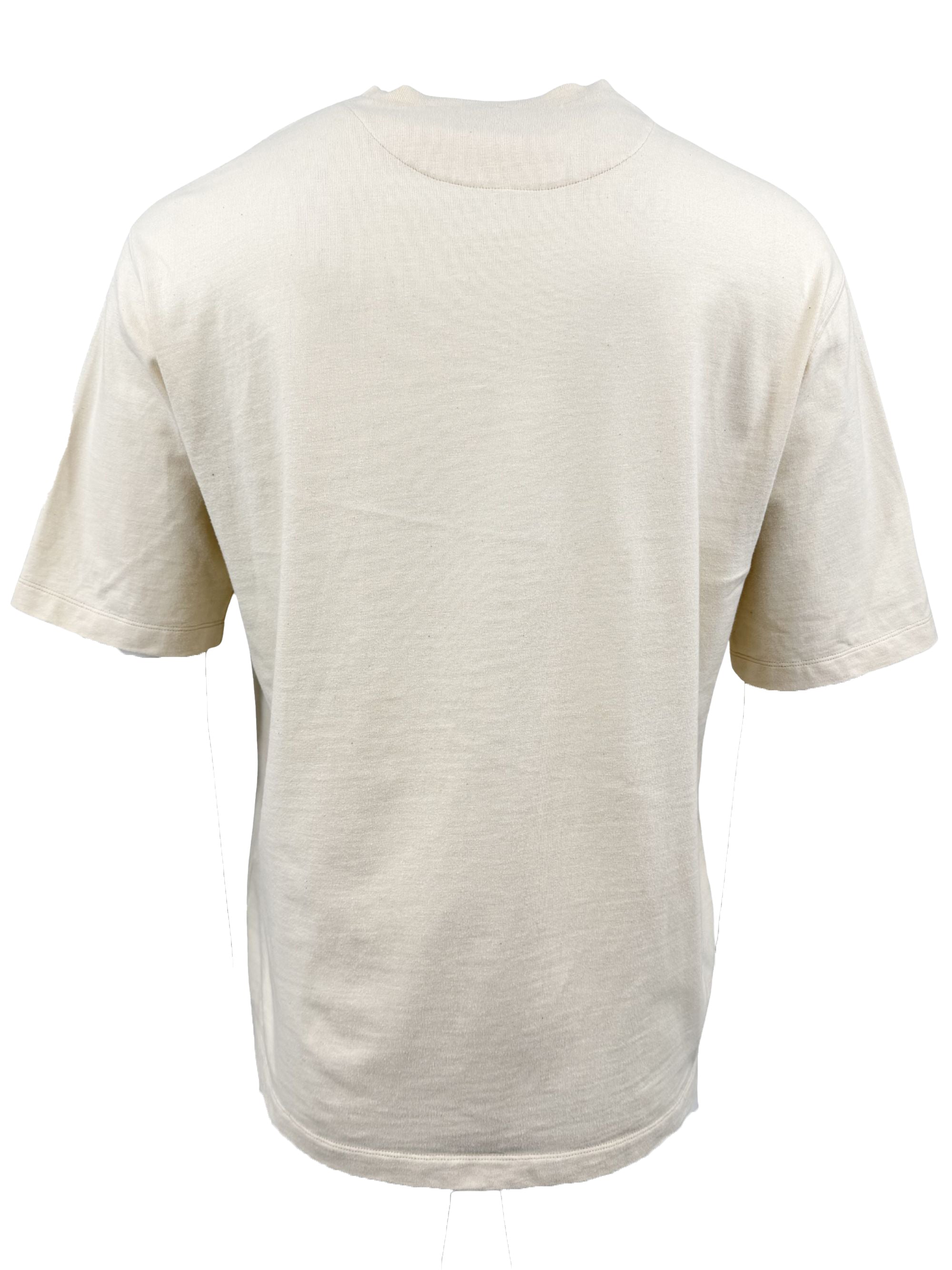 Prada Plaque Logo T-Shirt - Cream Prada