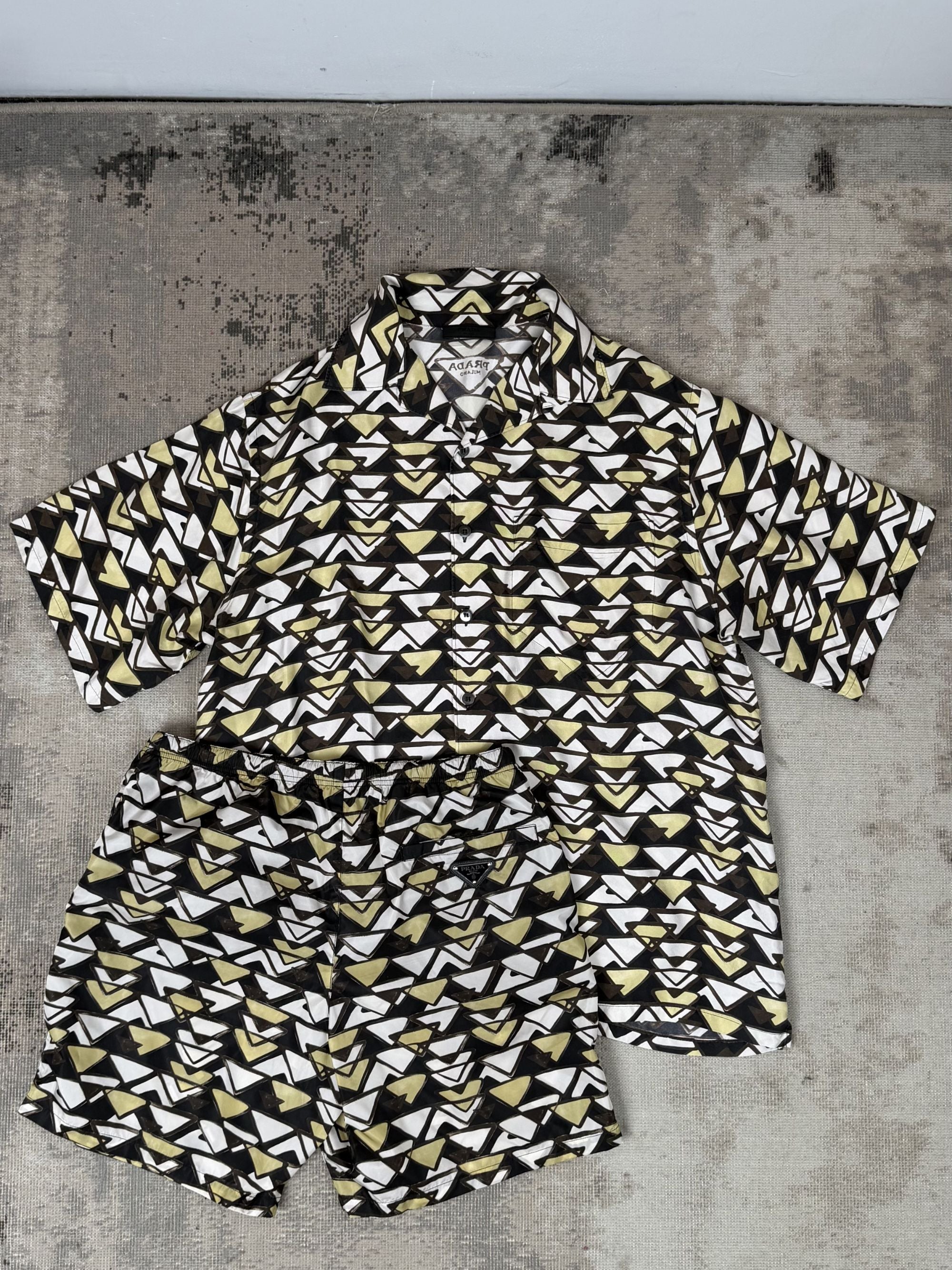 Prada Geo Print Silk Shirt Prada
