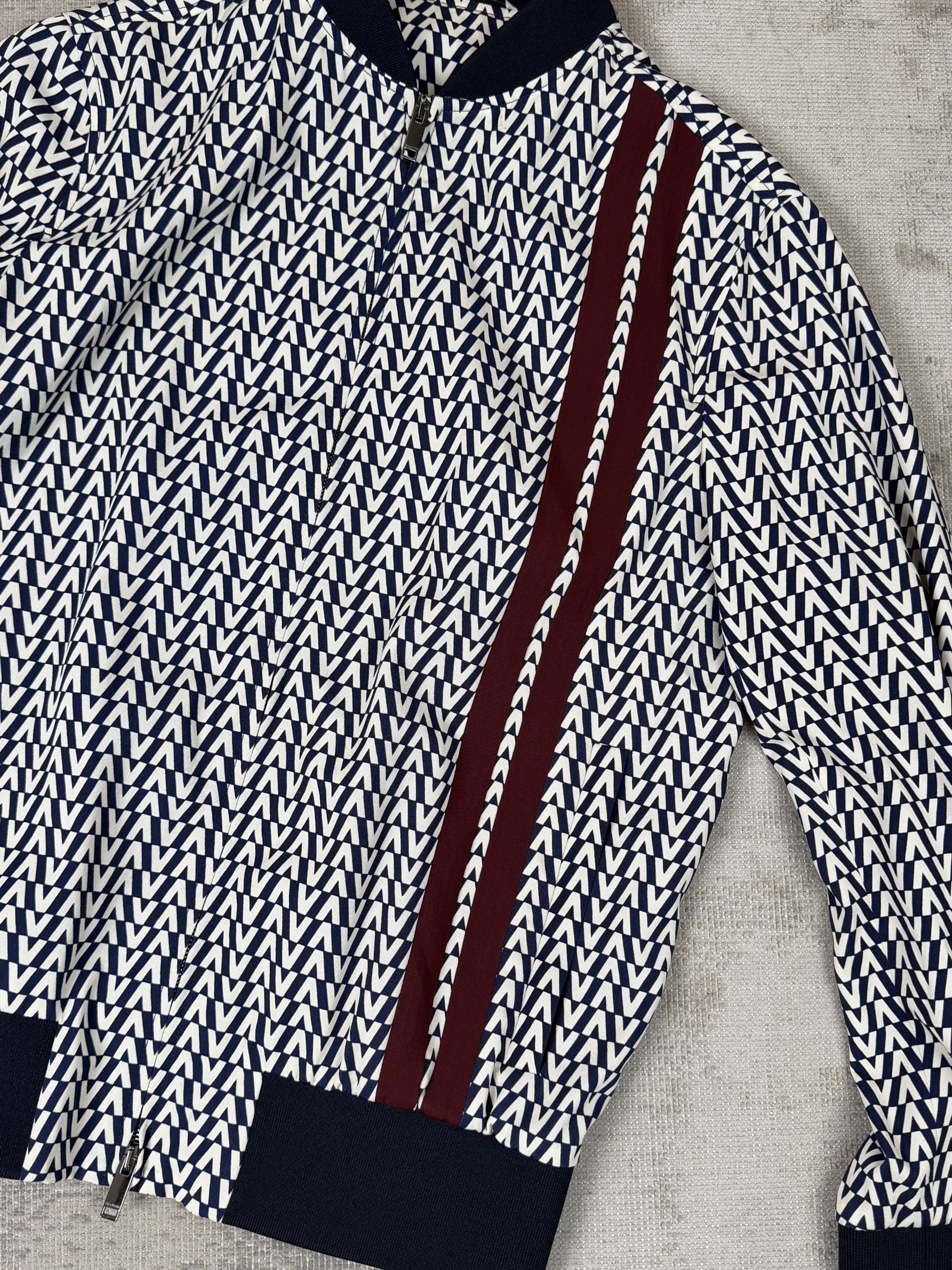Valentino V Print Bomber Jacket - Navy Valentino