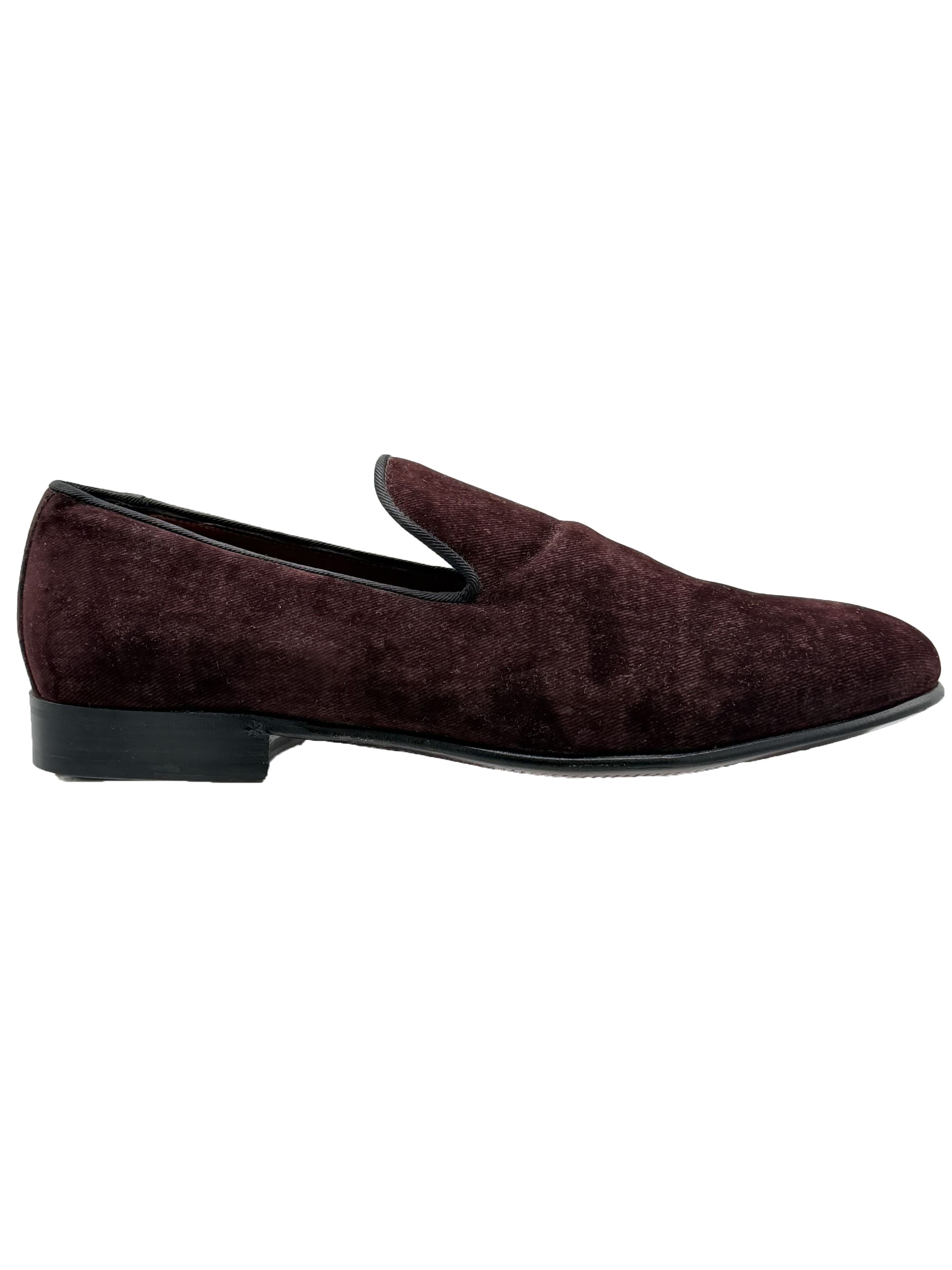 Dolce & Gabbana Velvet Loafers - Burgundy Dolce & Gabbana
