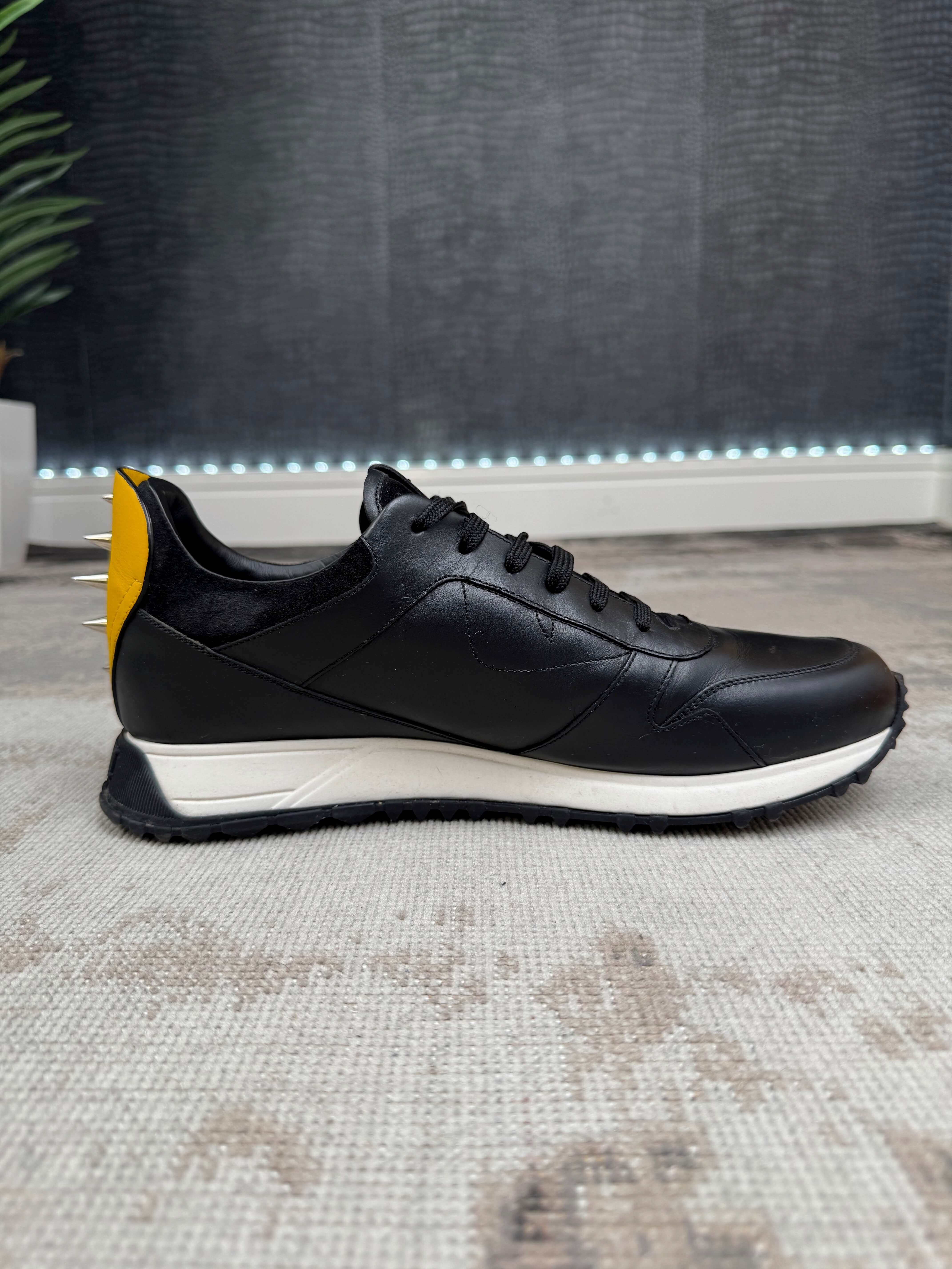 Fendi Eye Leather Trainer - Black Fendi