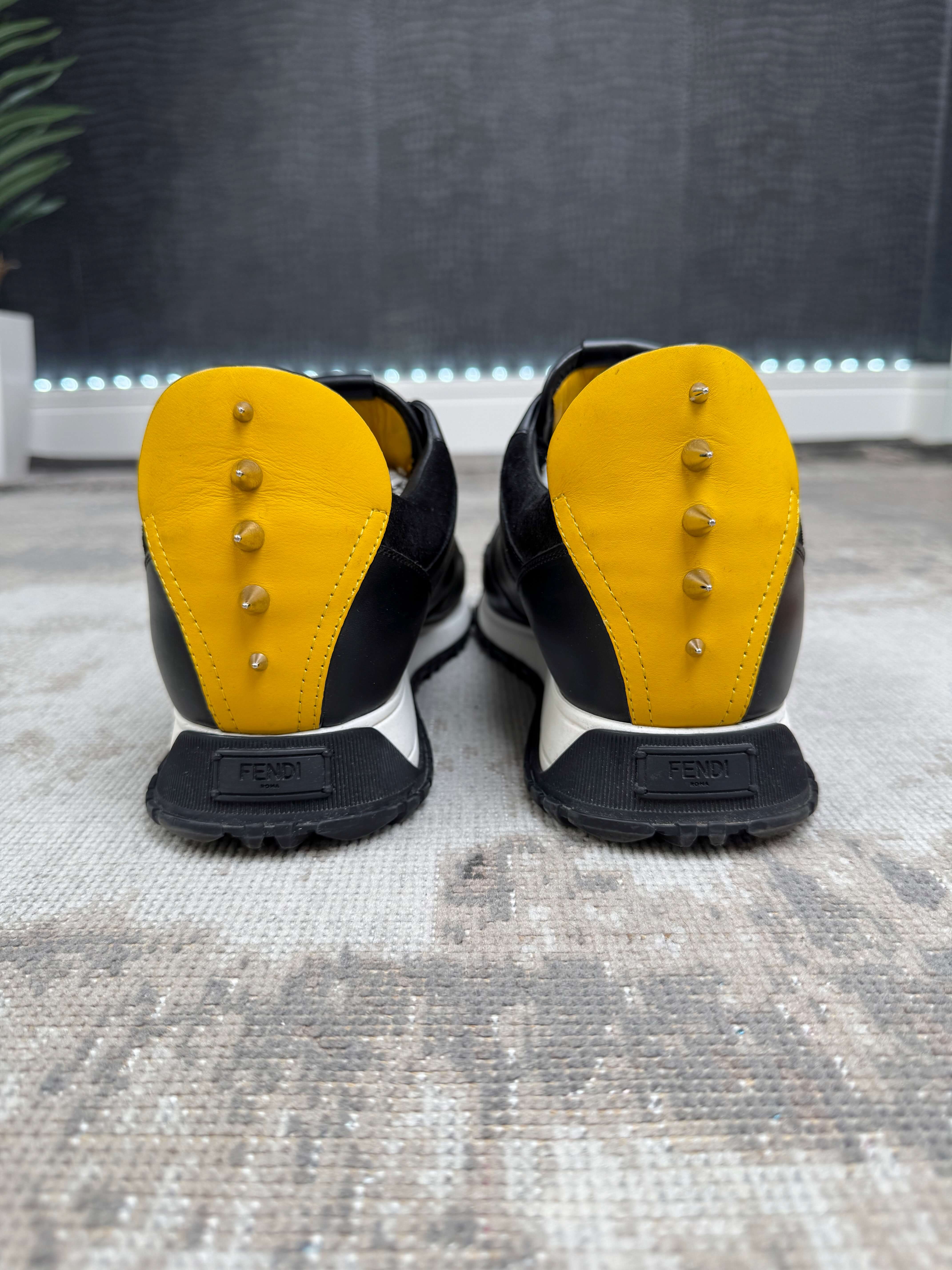 Fendi Eye Leather Trainer - Black Fendi