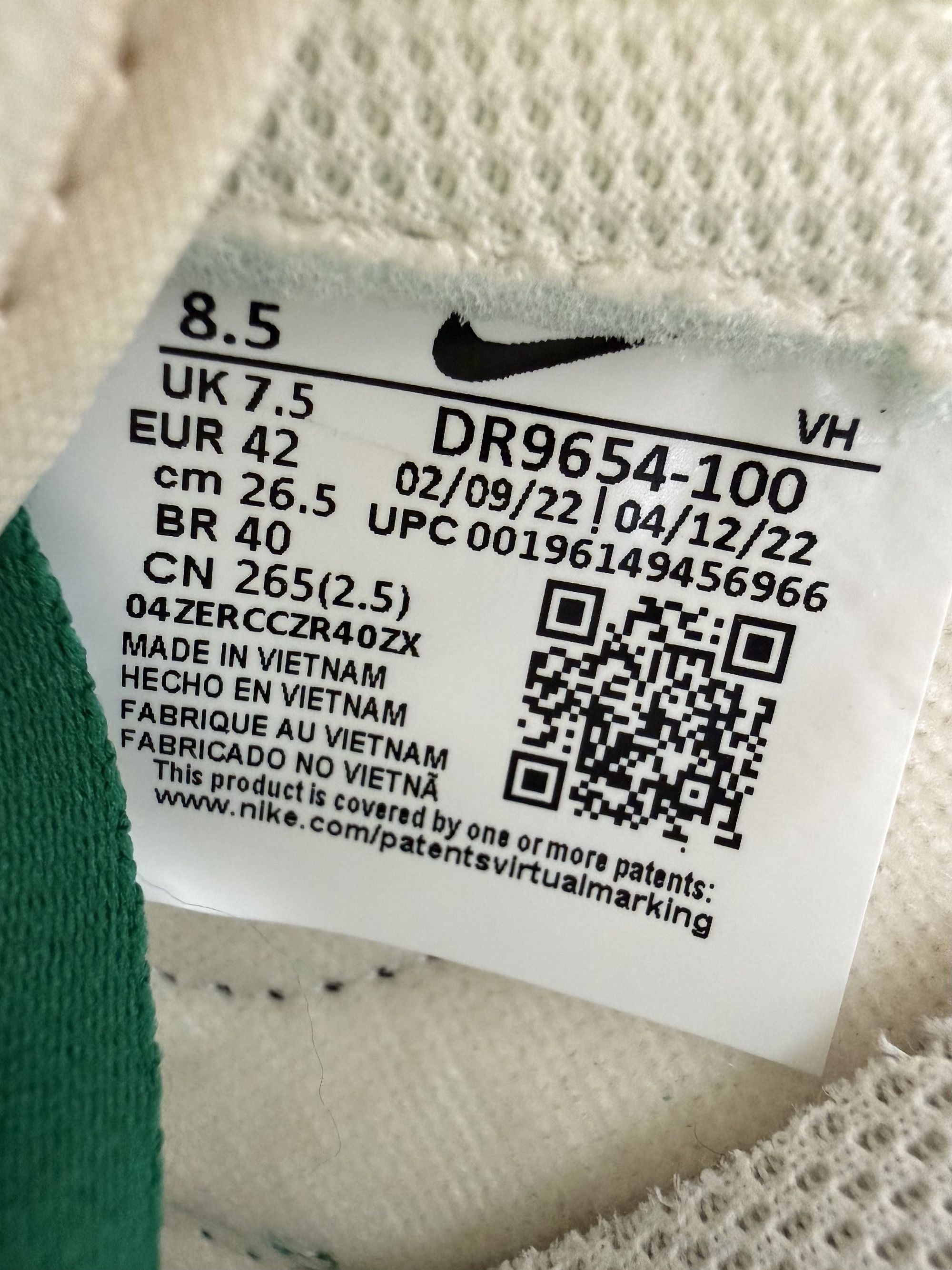 Nike Dunk Low Retro SE Lottery Pack Trainers - Green (Unused) Nike