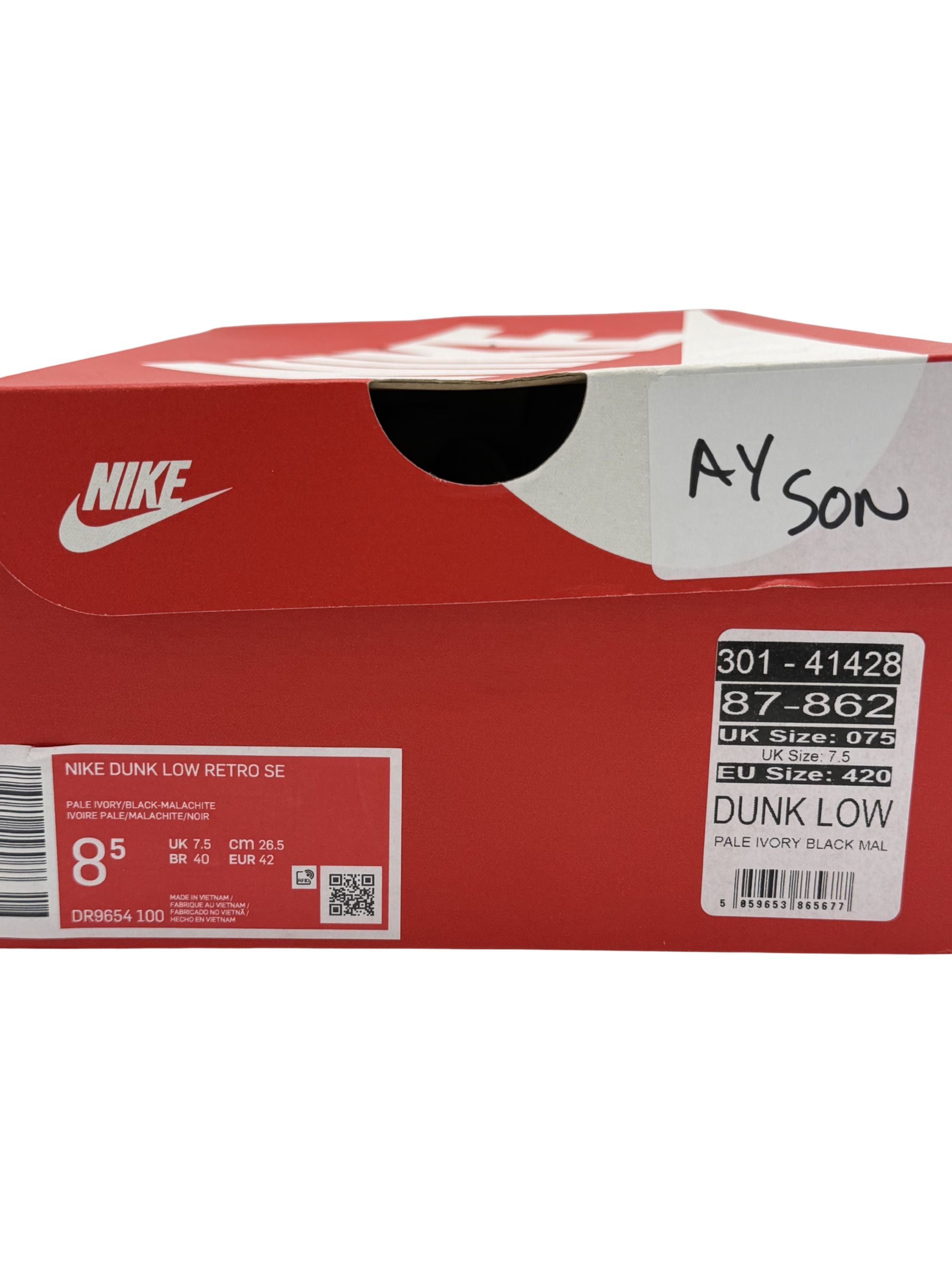 Nike Dunk Low Retro SE Lottery Pack Trainers - Green (Unused) Nike