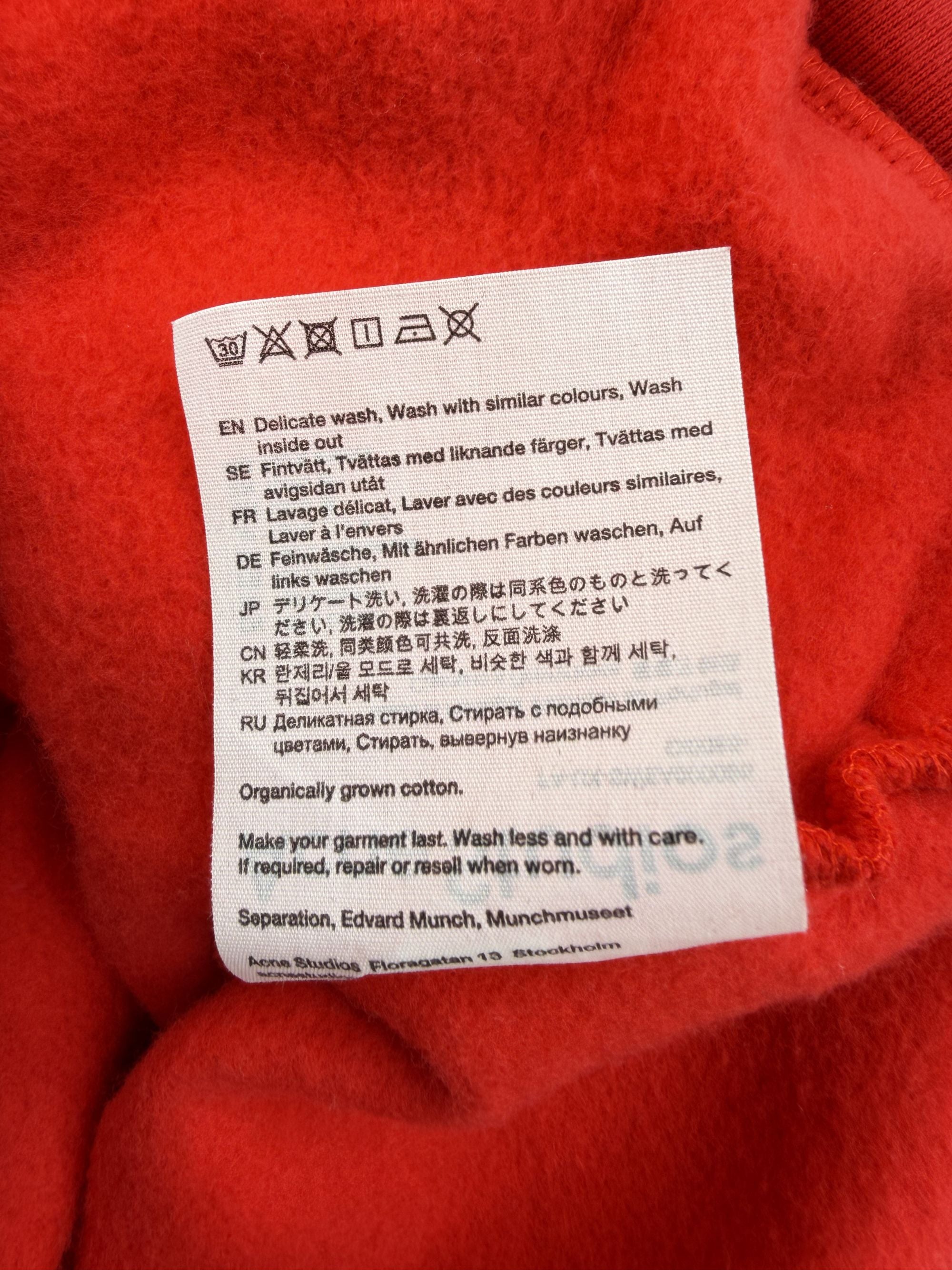 Acne Studio's 'Seperation' Hoodie - Red Acne Studios