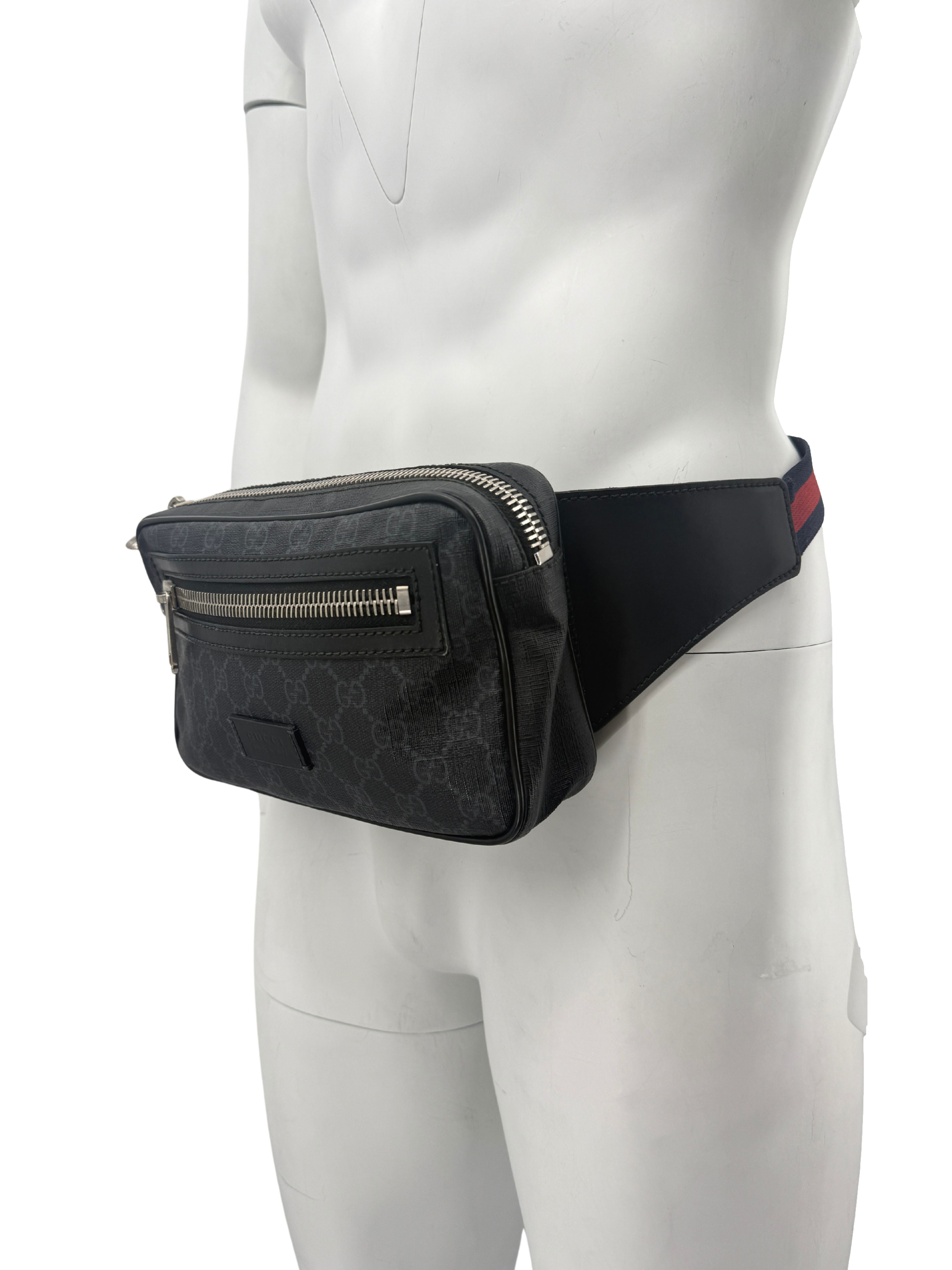 Gucci GG Supreme Shoulder / Waist Bag - Grey