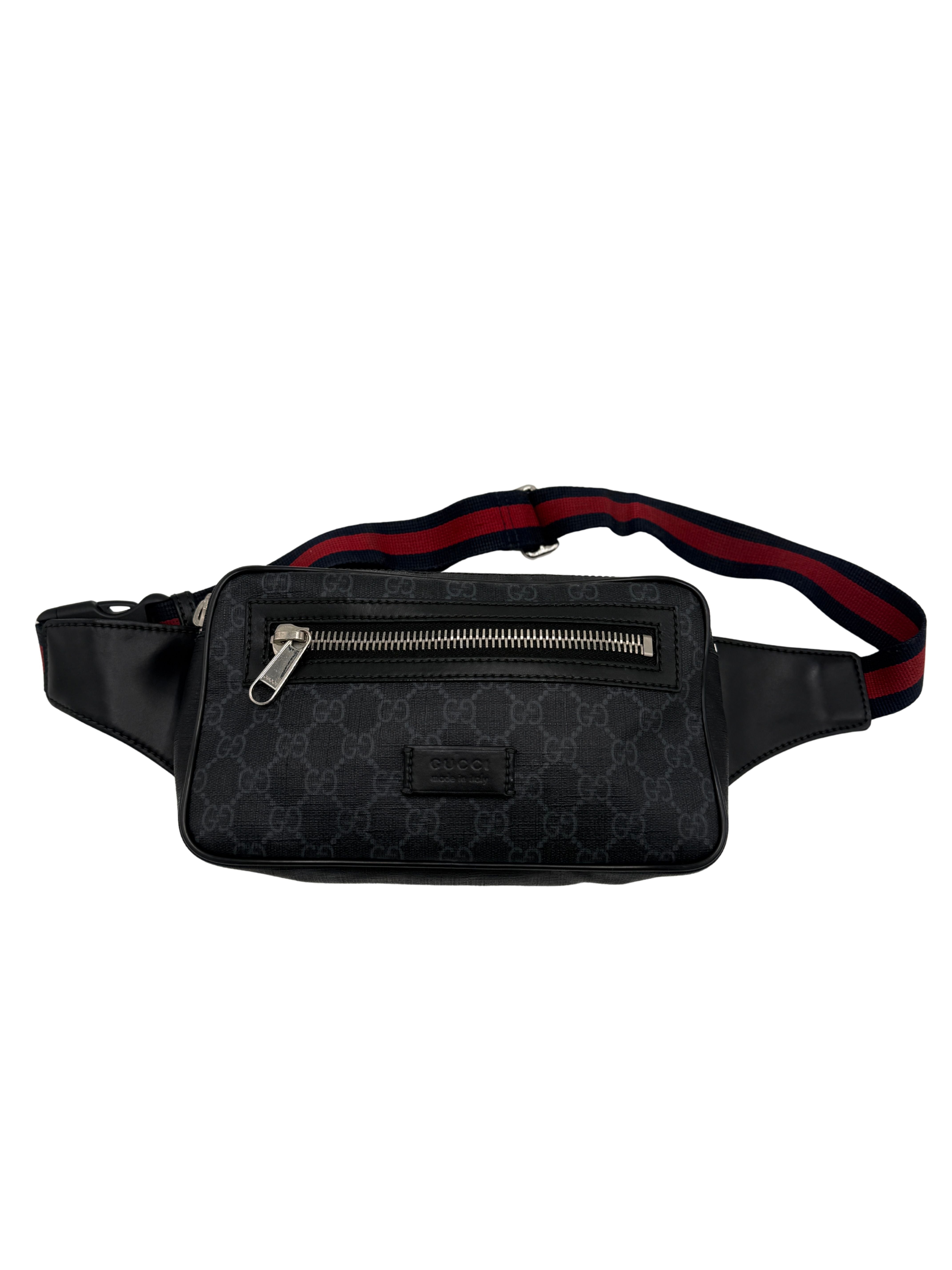 Gucci GG Supreme Shoulder / Waist Bag - Grey
