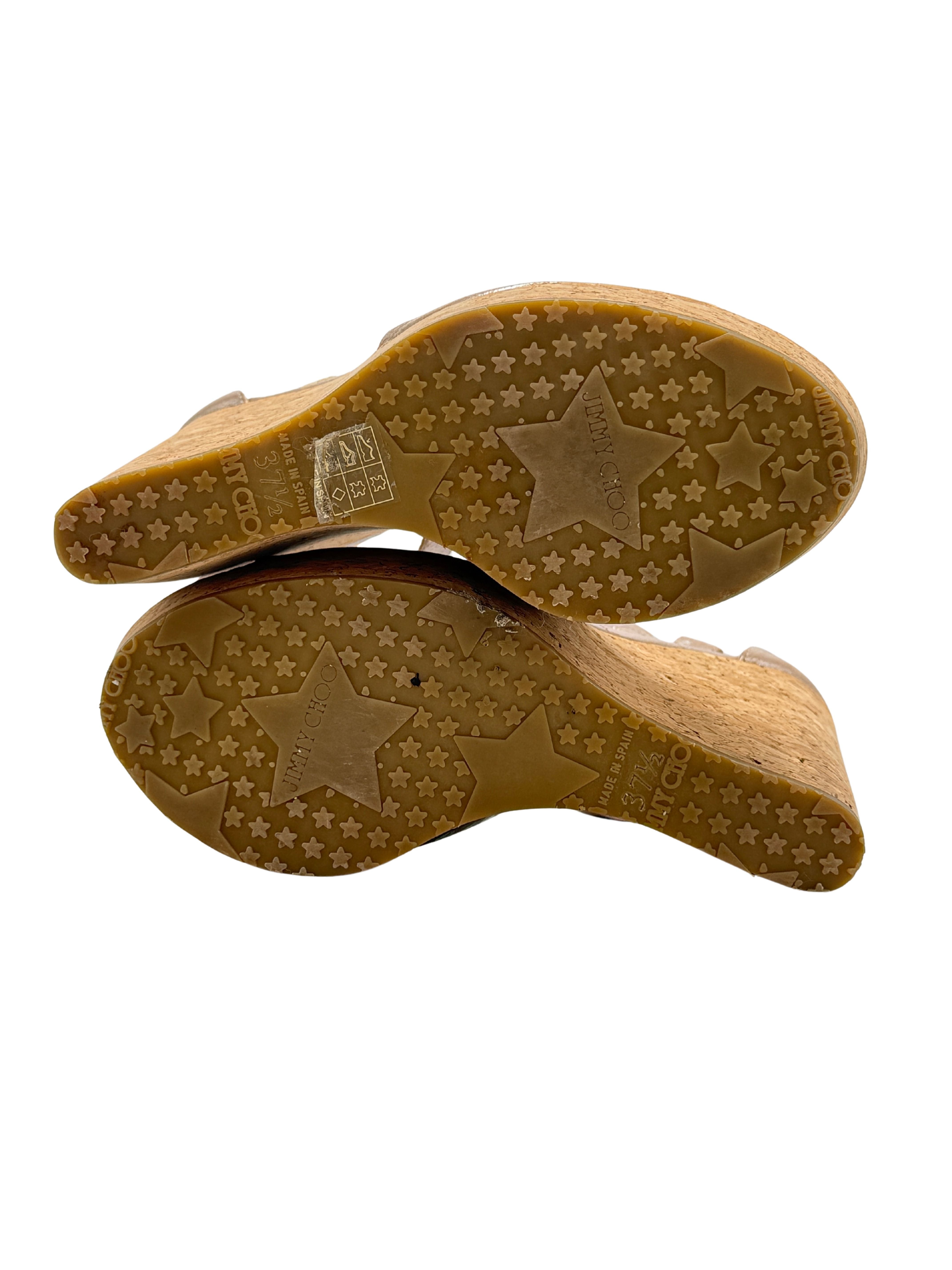 Jimmy Choo Pela Wedges - Champagne