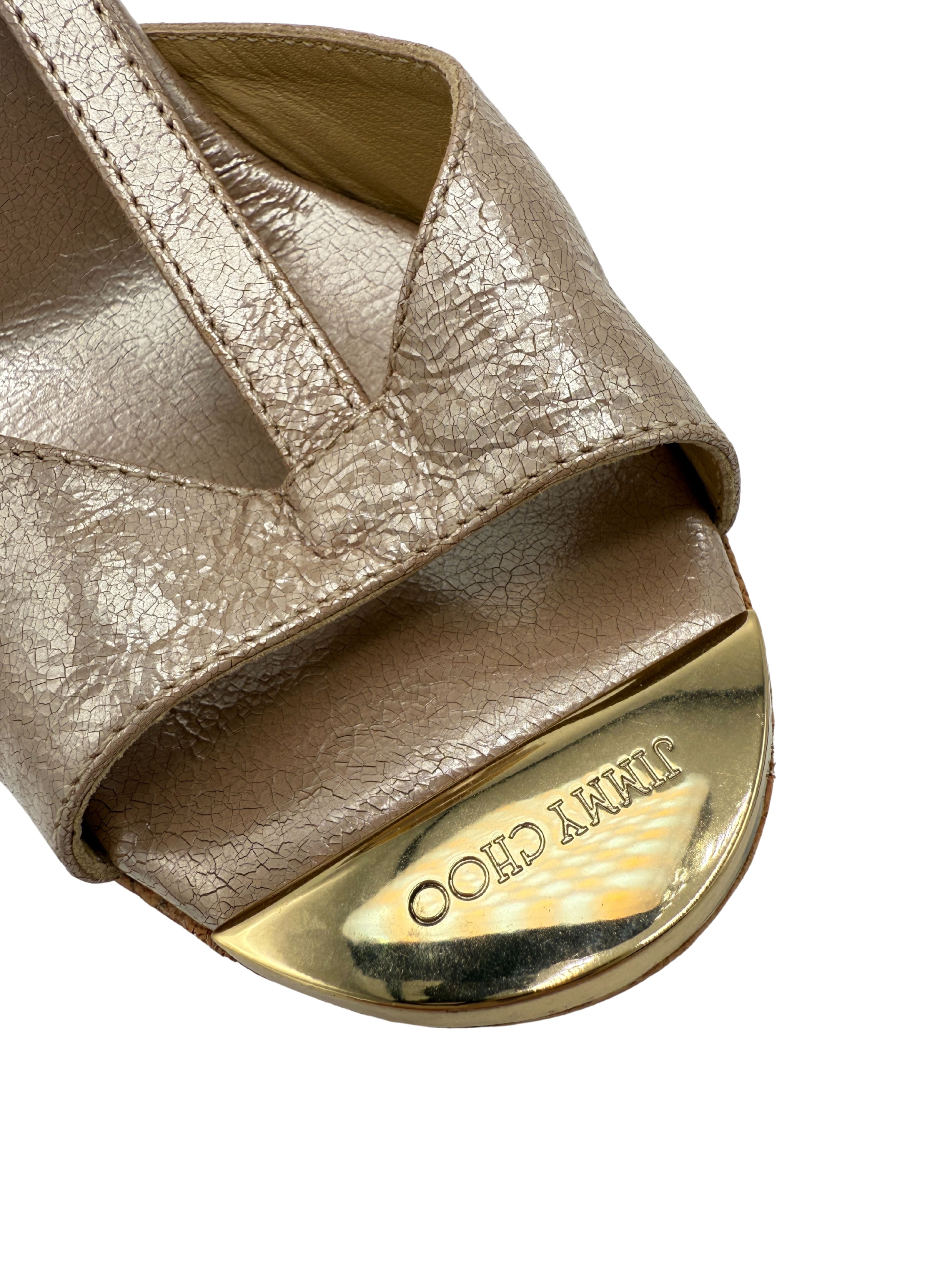 Jimmy Choo Pela Wedges - Champagne