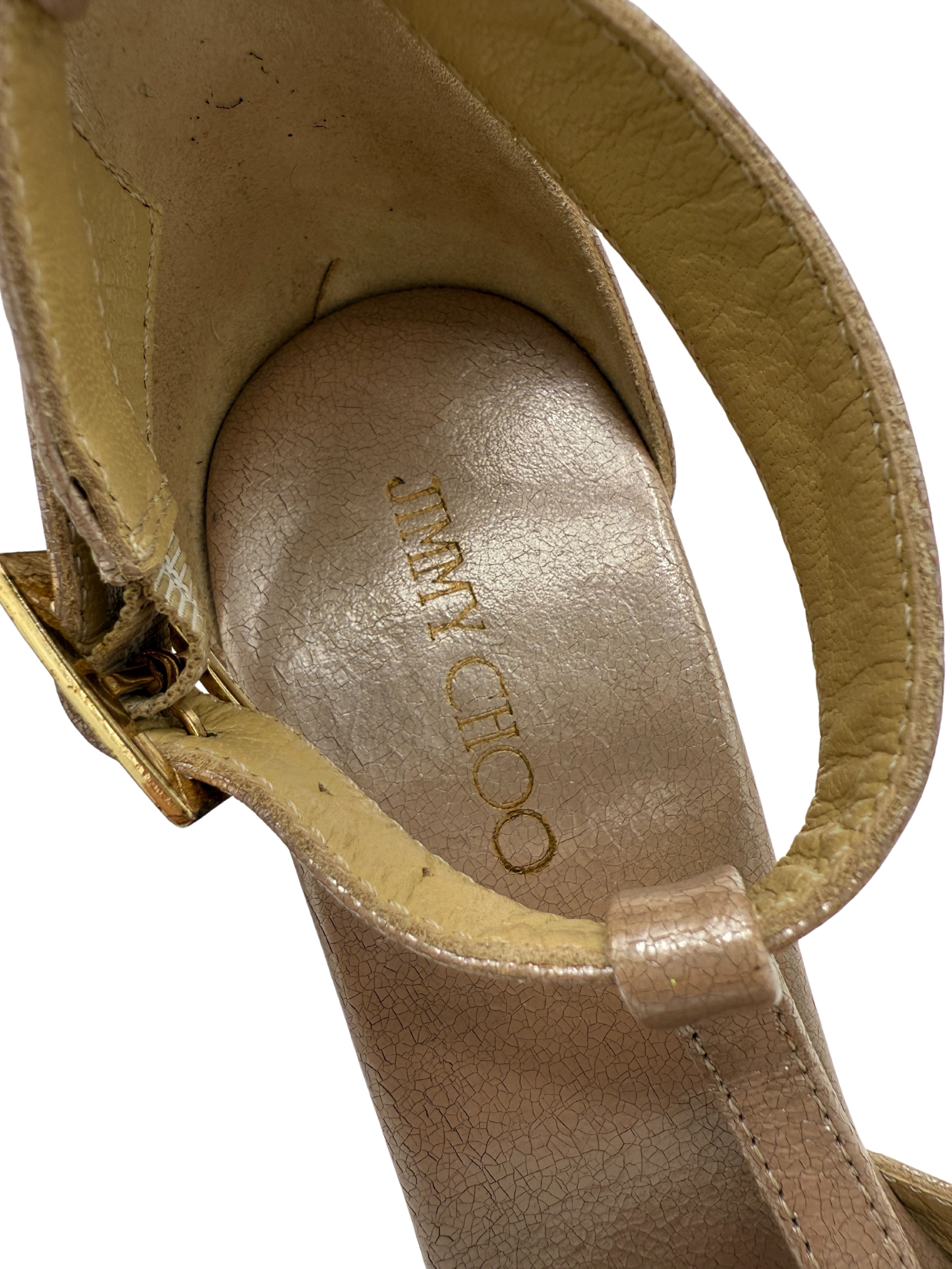 Jimmy Choo Pela Wedges - Champagne