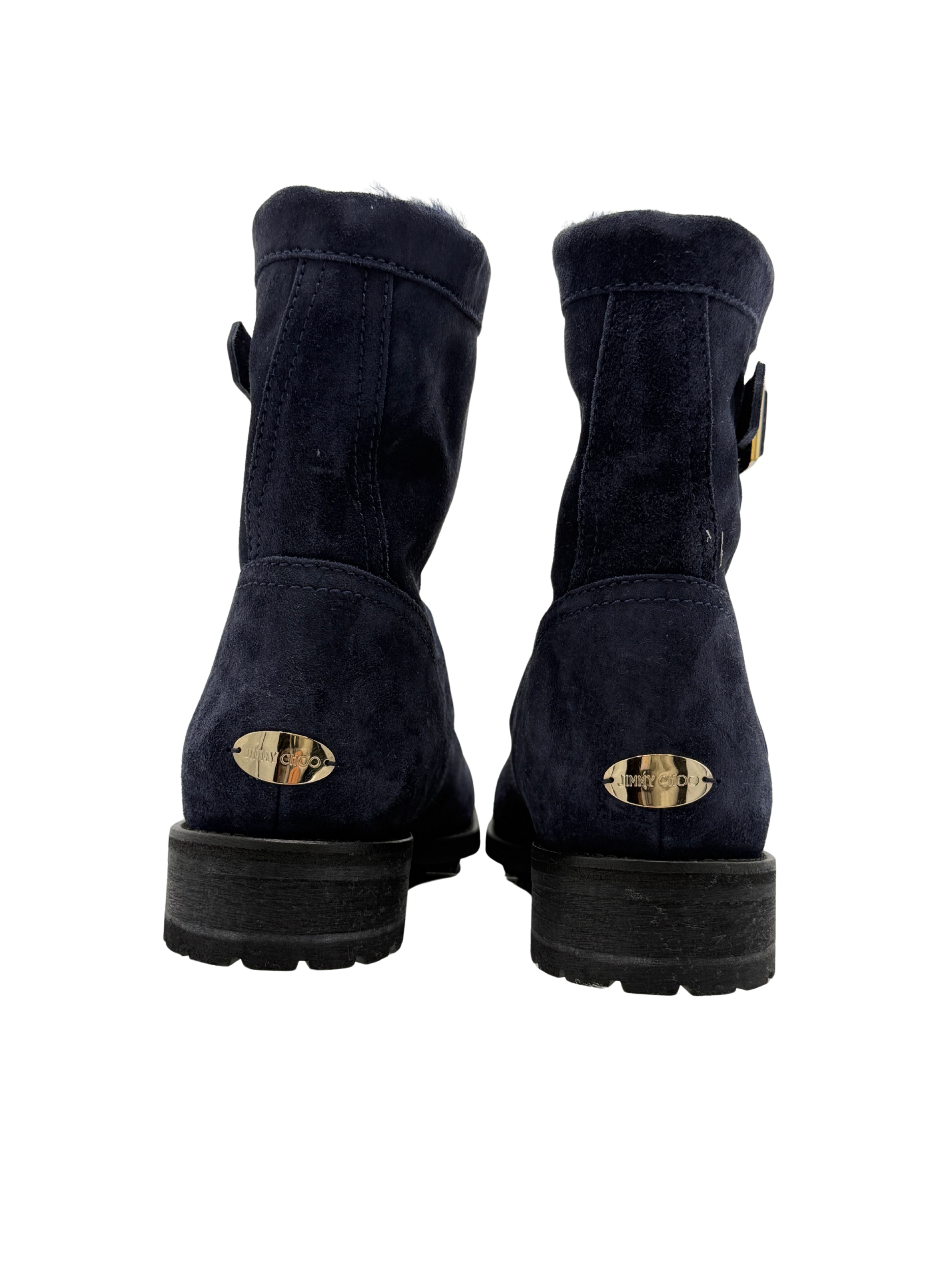 Jimmy Choo Engineer Short Boots - Navy (Unused)