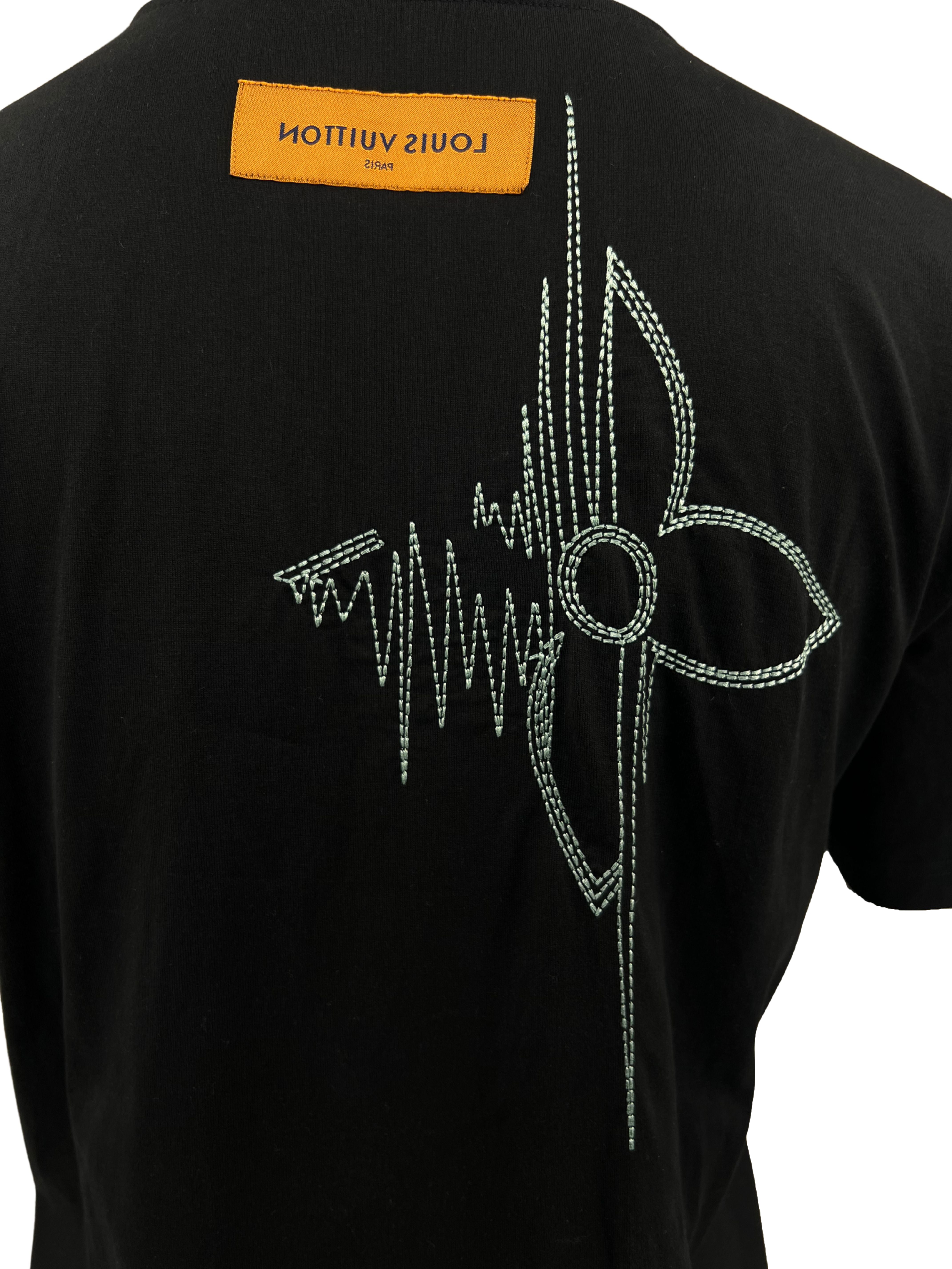 Louis Vuitton Frequency Embroidered T-shirt - Black Louis Vuitton