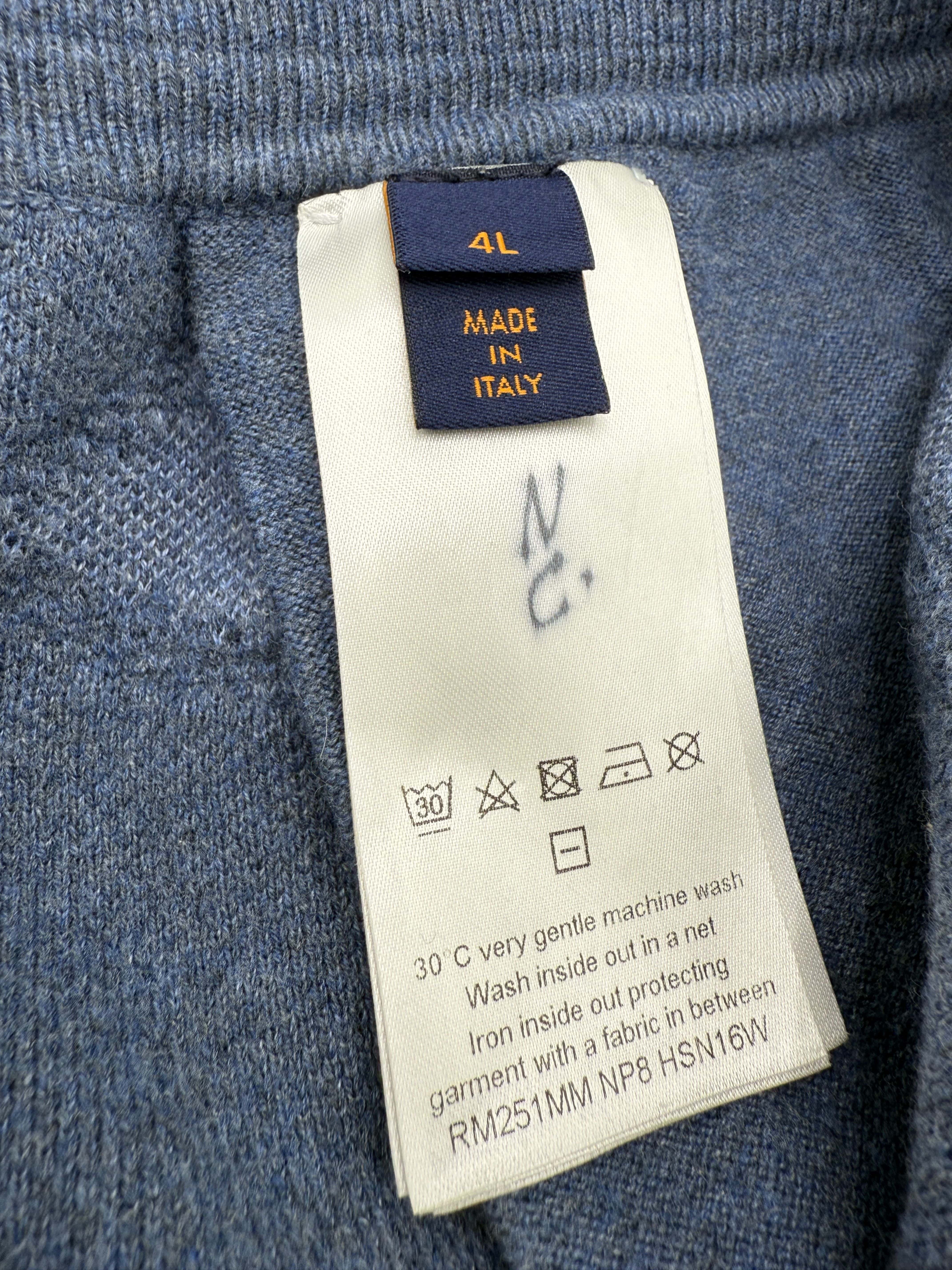 Louis Vuitton Textured Cotton Knit Shorts - Blue