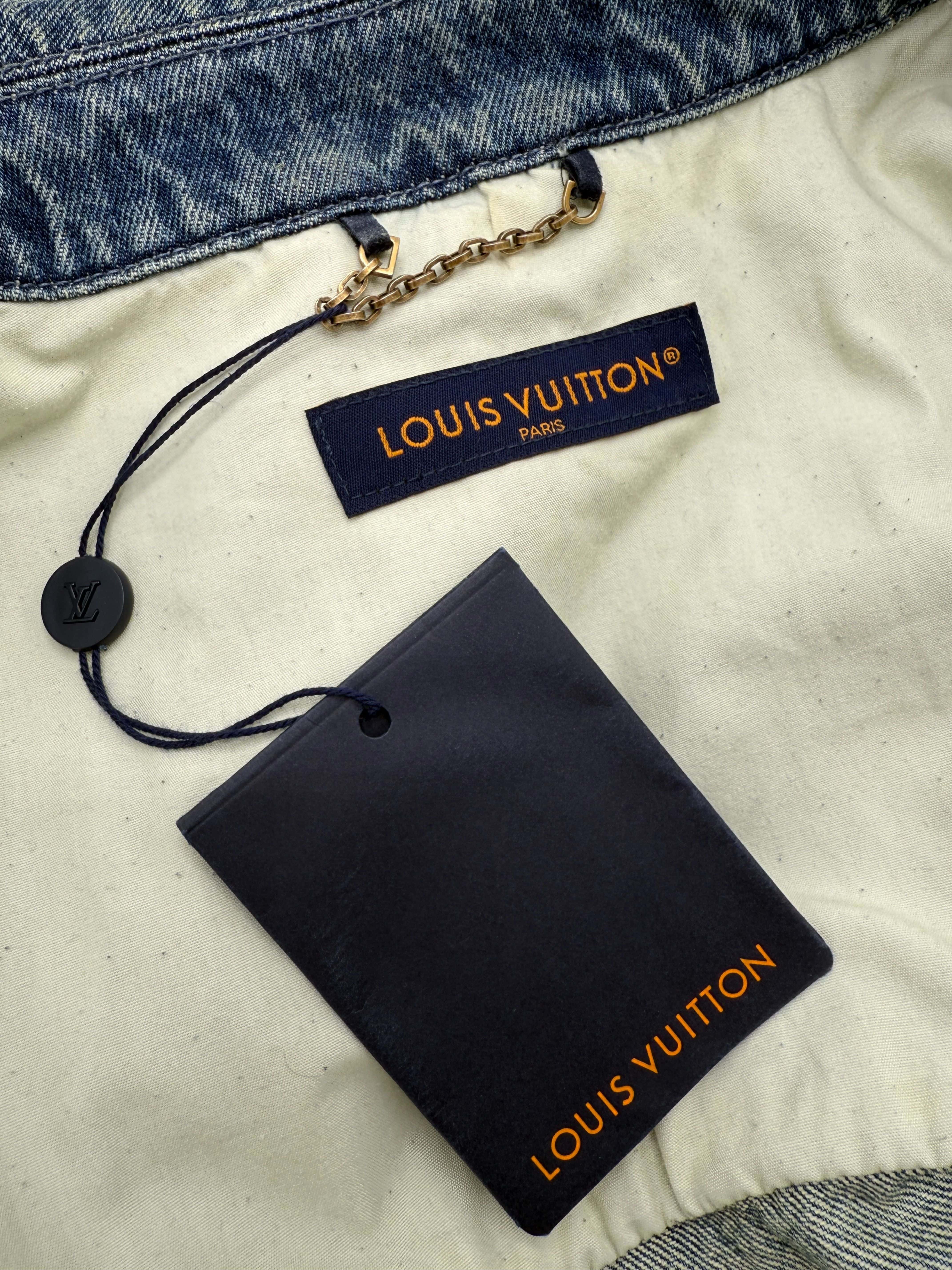 Louis Vuitton Short-Sleeved Denim Workwear Shirt - Blue