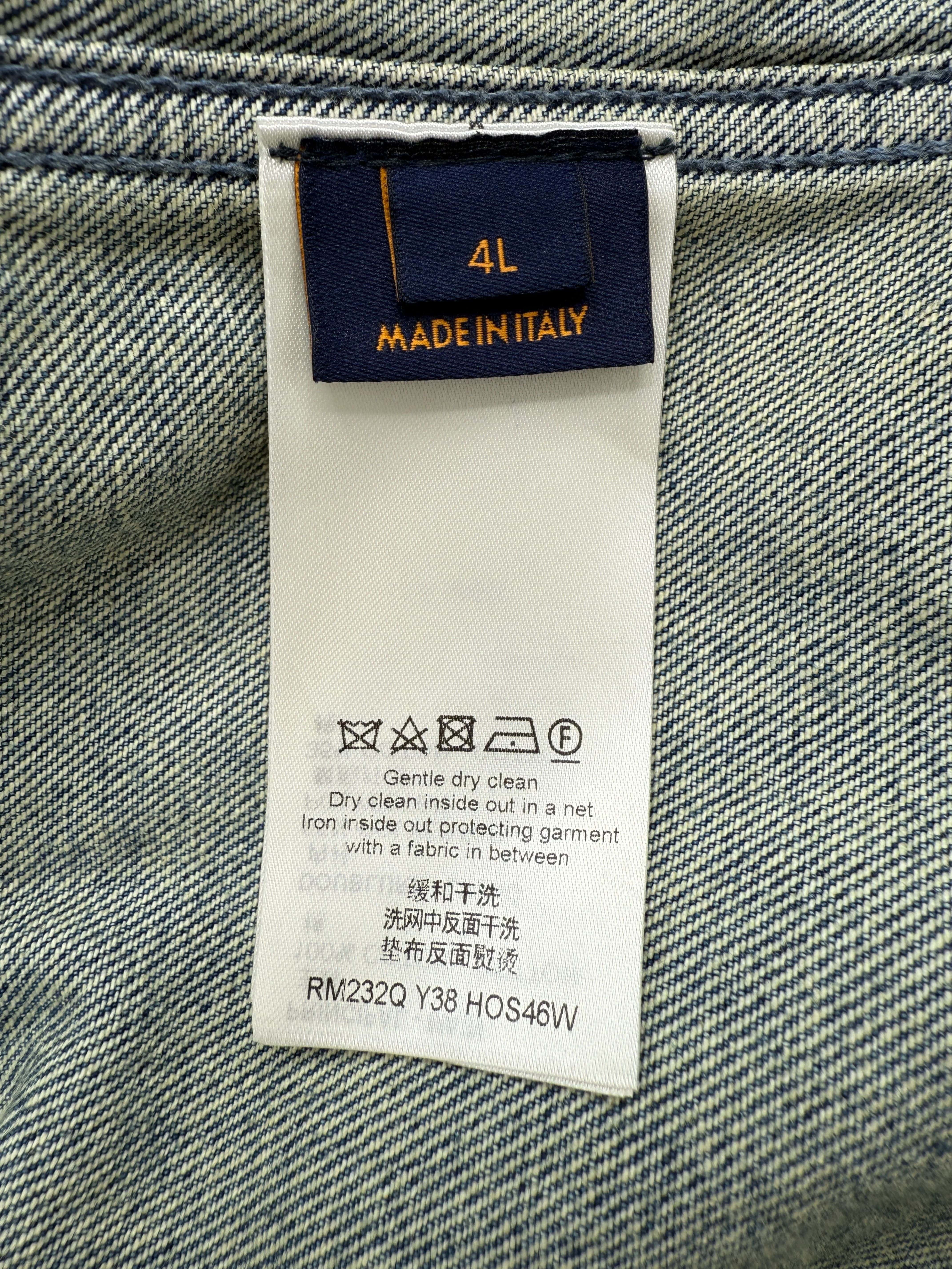 Louis Vuitton Short-Sleeved Denim Workwear Shirt - Blue