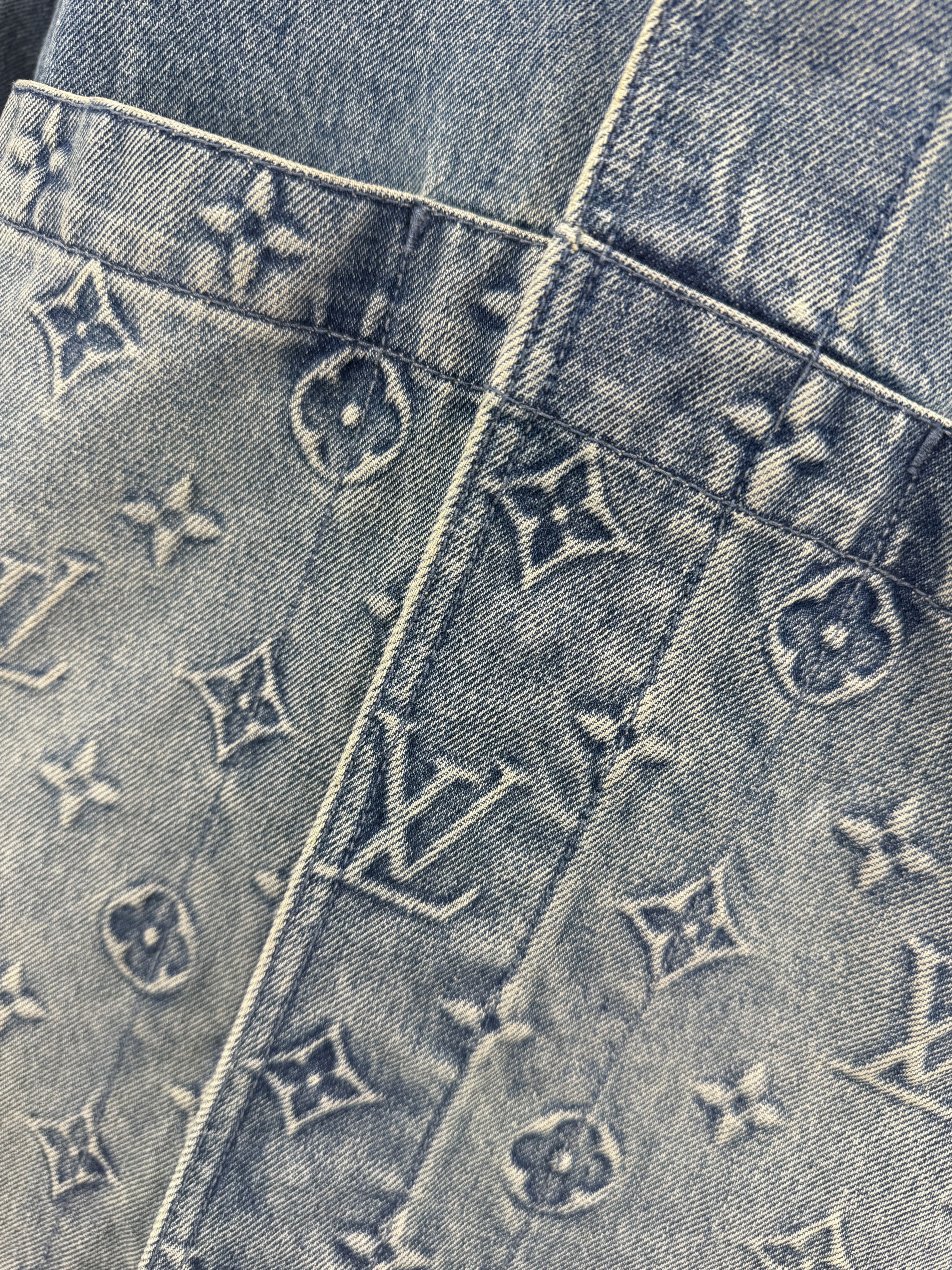 Louis Vuitton Short-Sleeved Denim Workwear Shirt - Blue