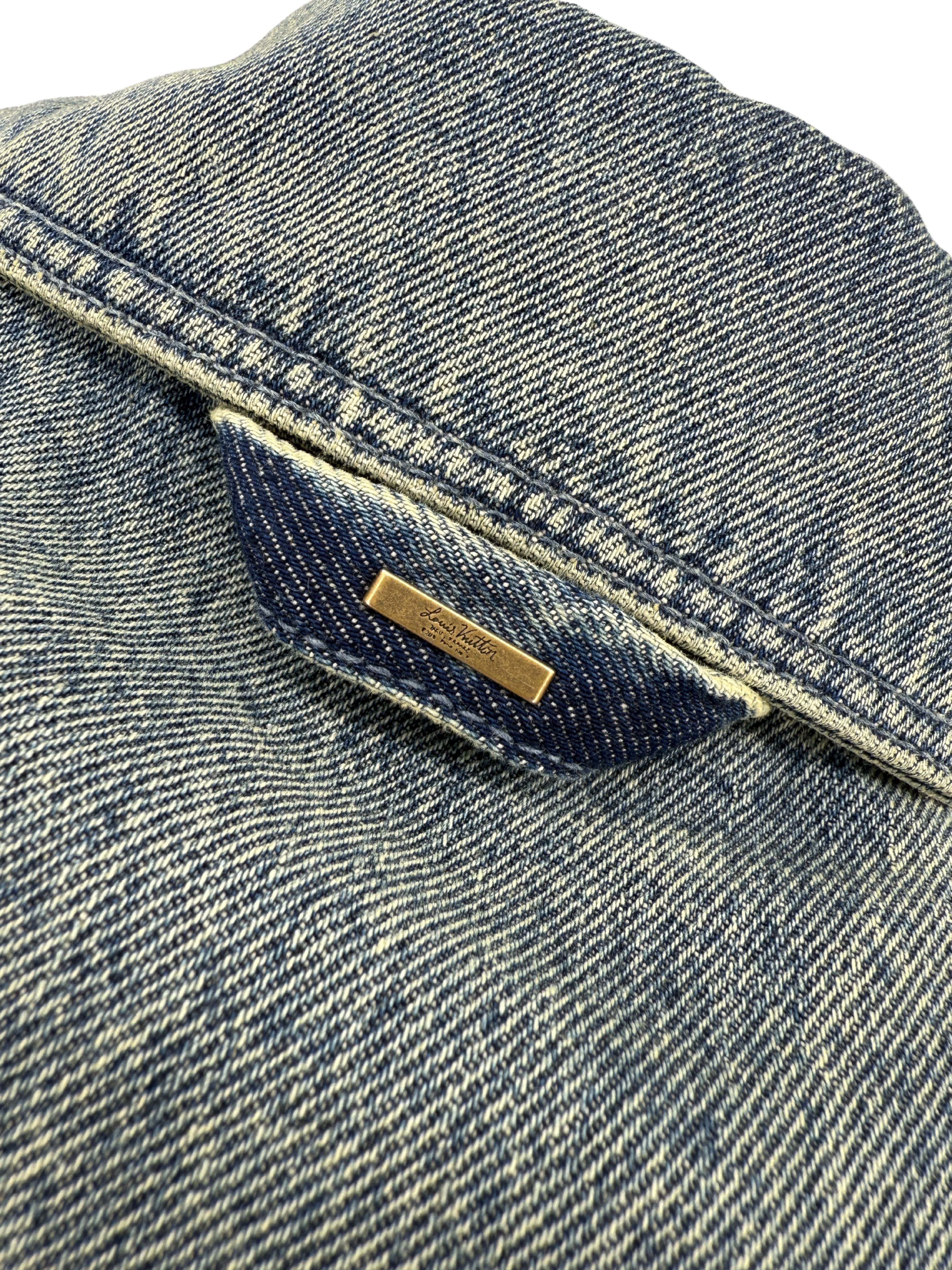 Louis Vuitton Short-Sleeved Denim Workwear Shirt - Blue