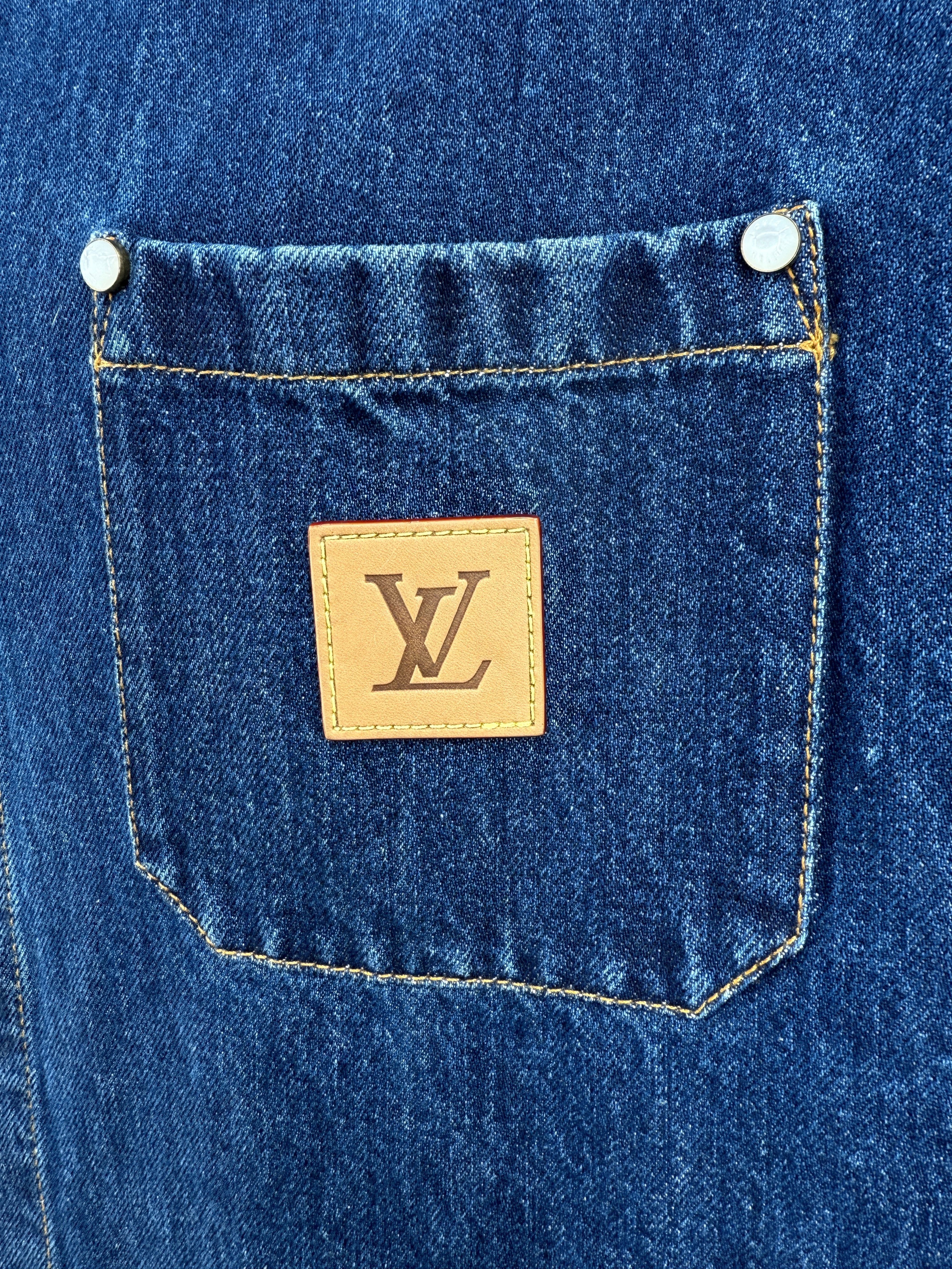 Louis Vuitton Signature Denim Short-Sleeved Shirt - Blue