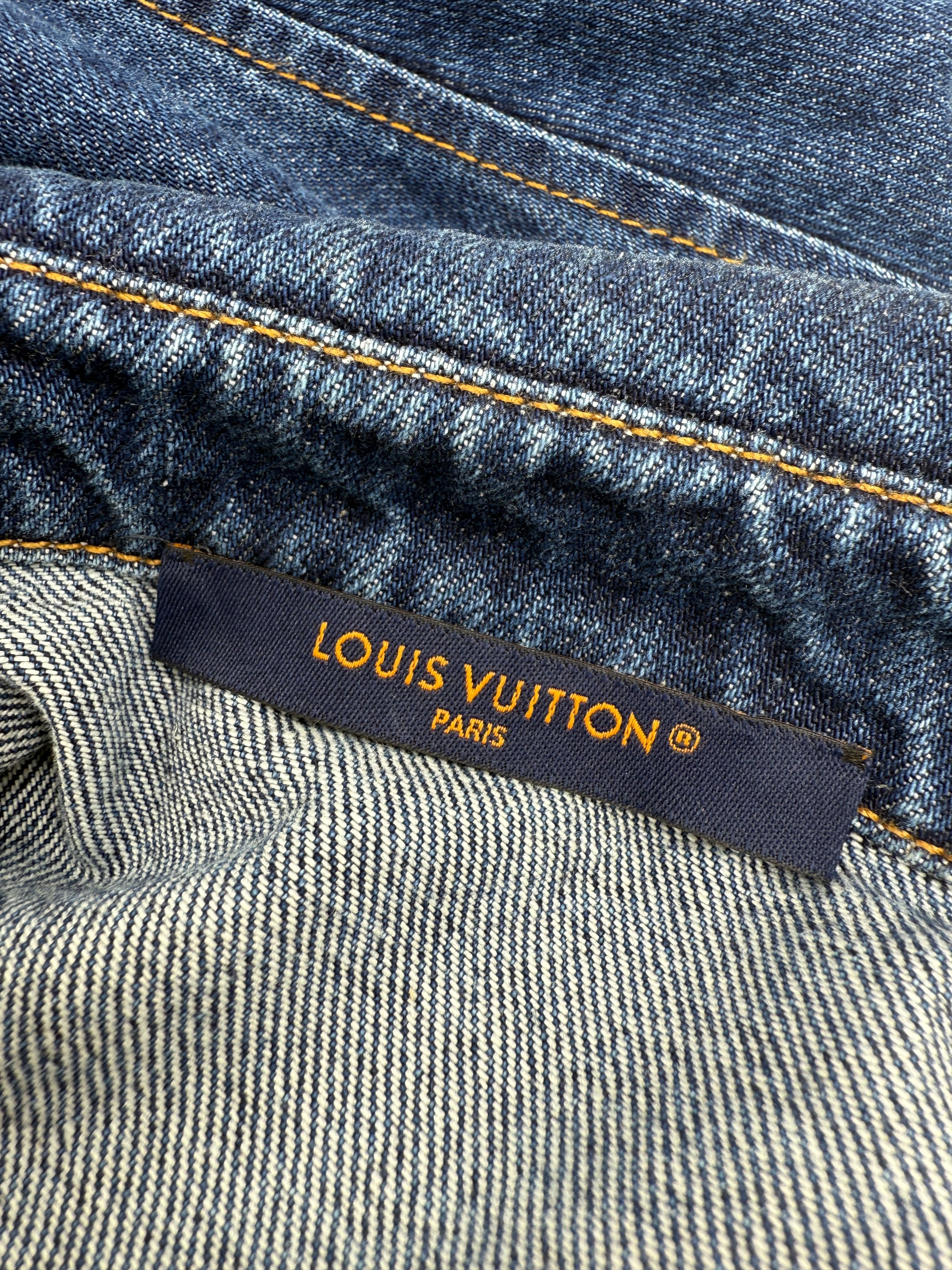 Louis Vuitton Signature Denim Short-Sleeved Shirt - Blue