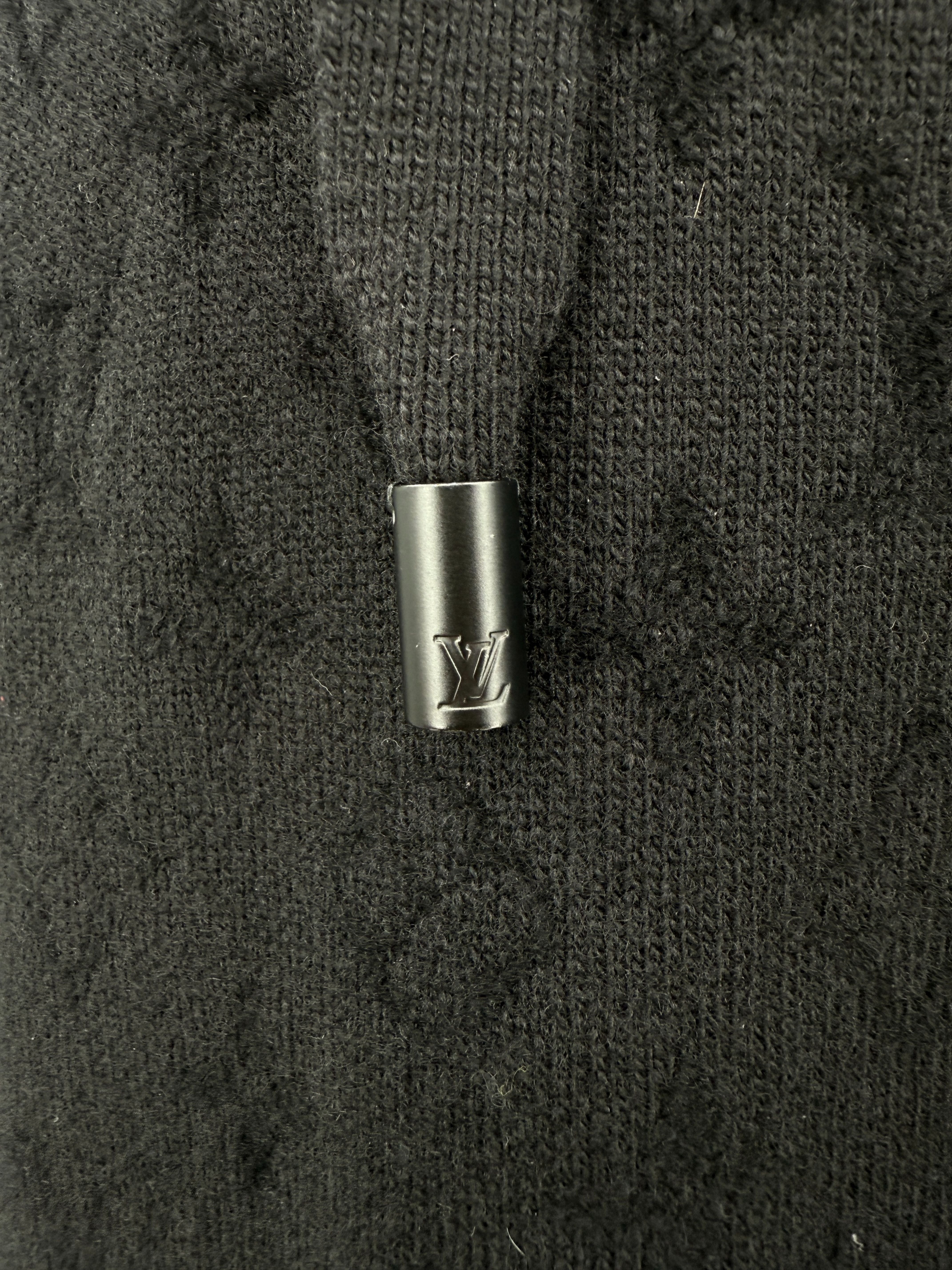 Louis Vuitton Monogram Knitted Jacquard Hoodie - Black