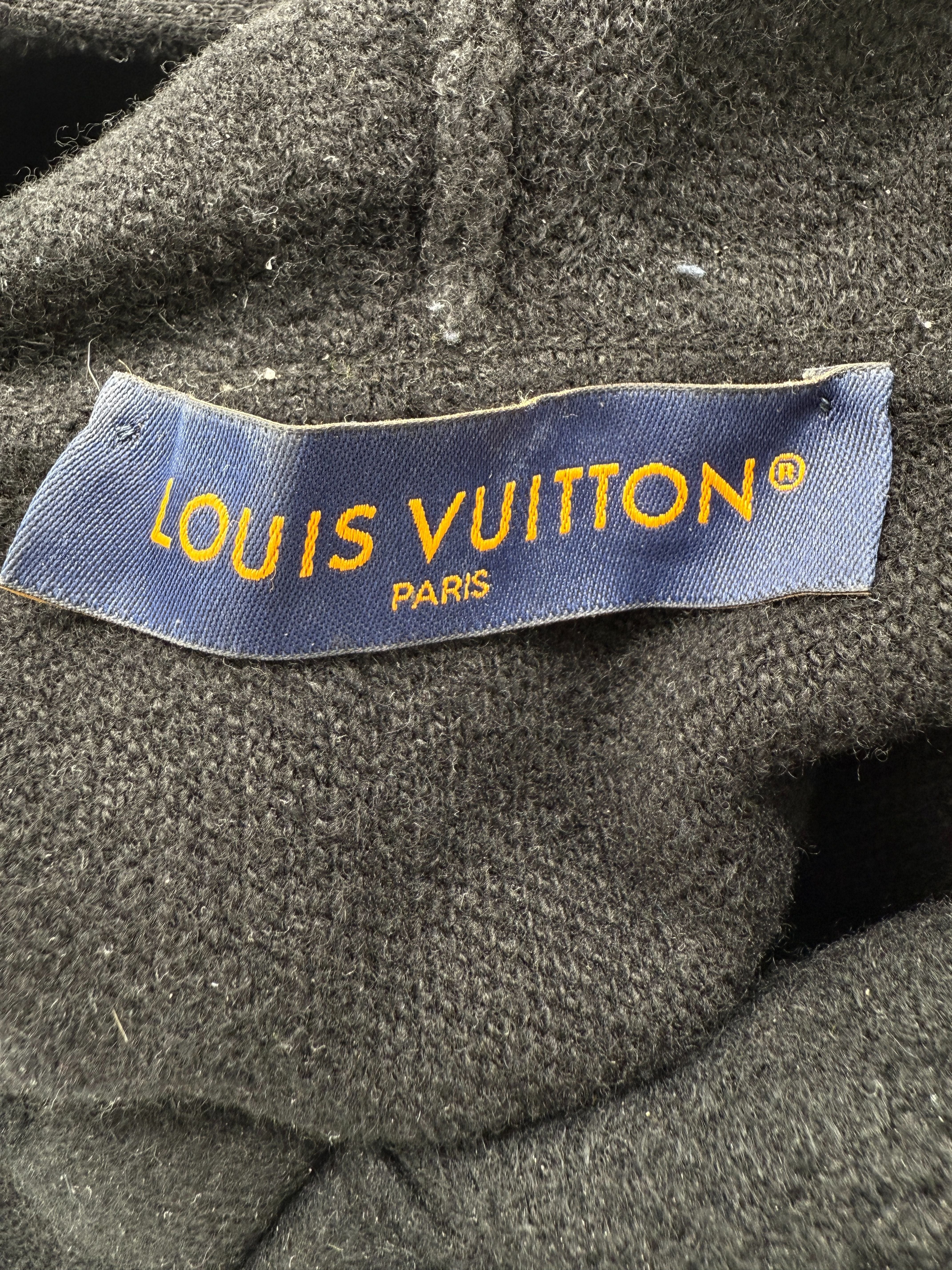 Louis Vuitton Monogram Knitted Jacquard Hoodie - Black