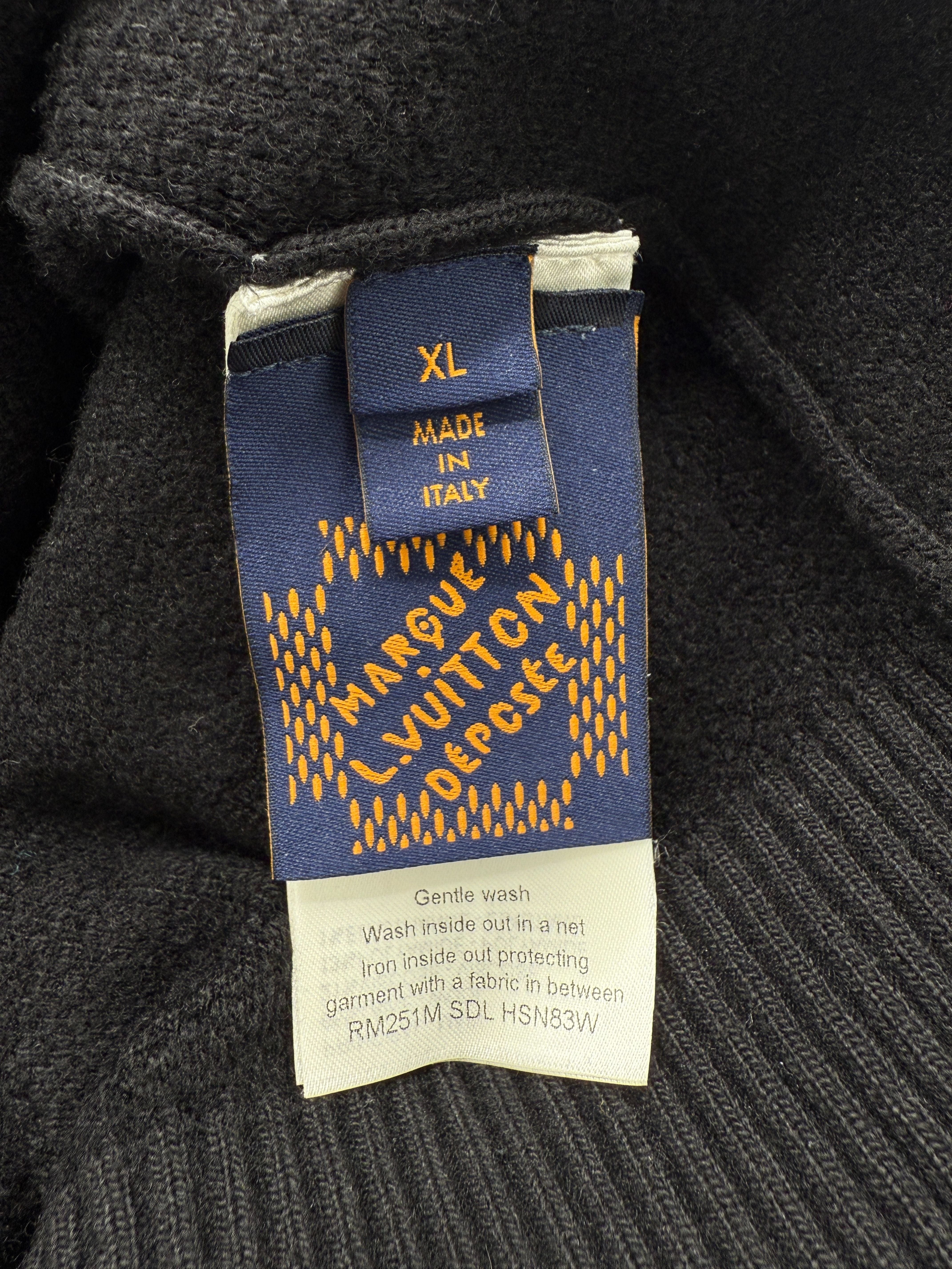 Louis Vuitton Monogram Knitted Jacquard Hoodie - Black