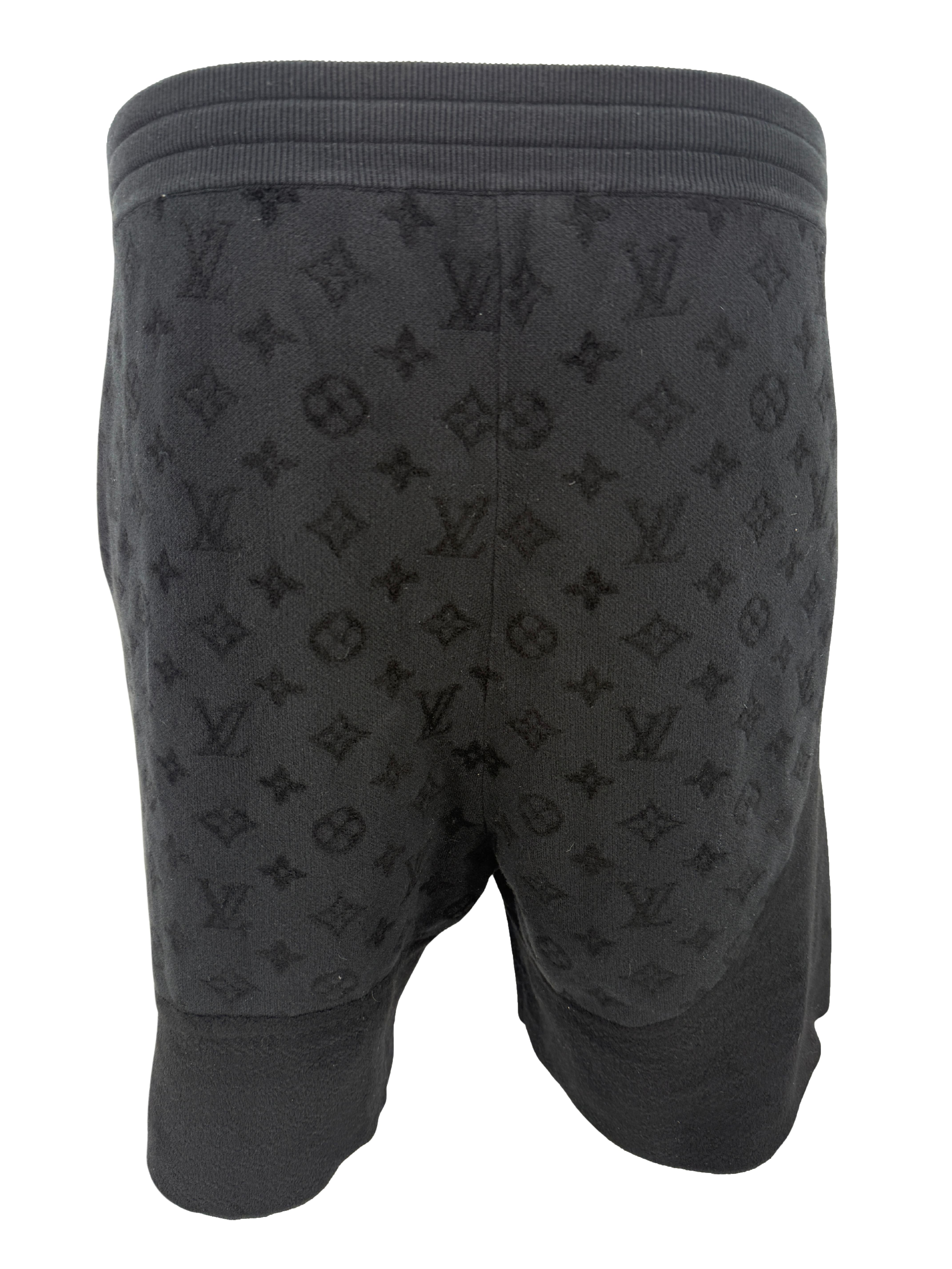 Louis Vuitton Jacquard Monogram Knitted Shorts - Black