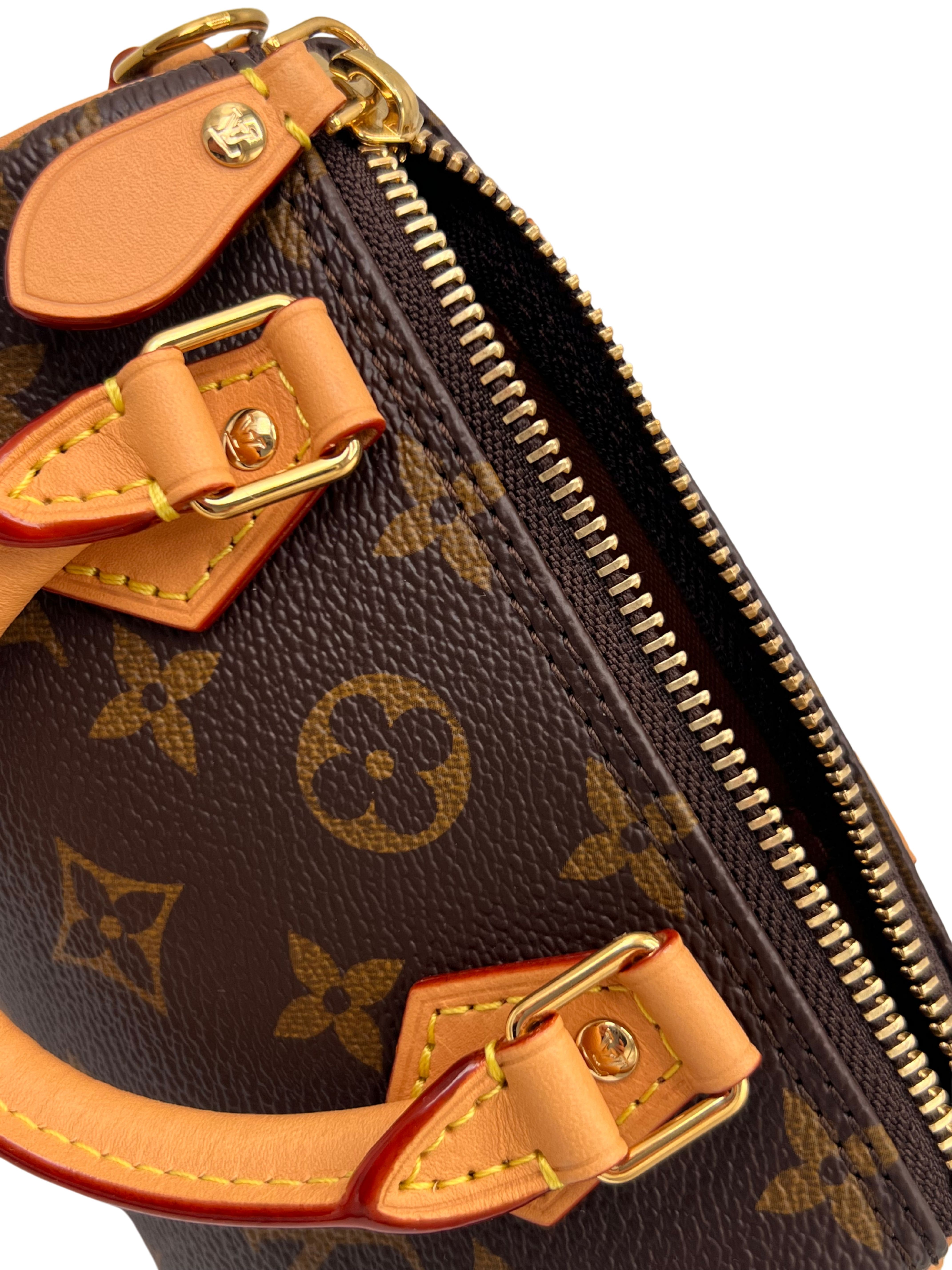 WOMEN'S - Louis Vuitton Nano Speedy Bag Monogram Canvas - Brown (Unused) Louis Vuitton