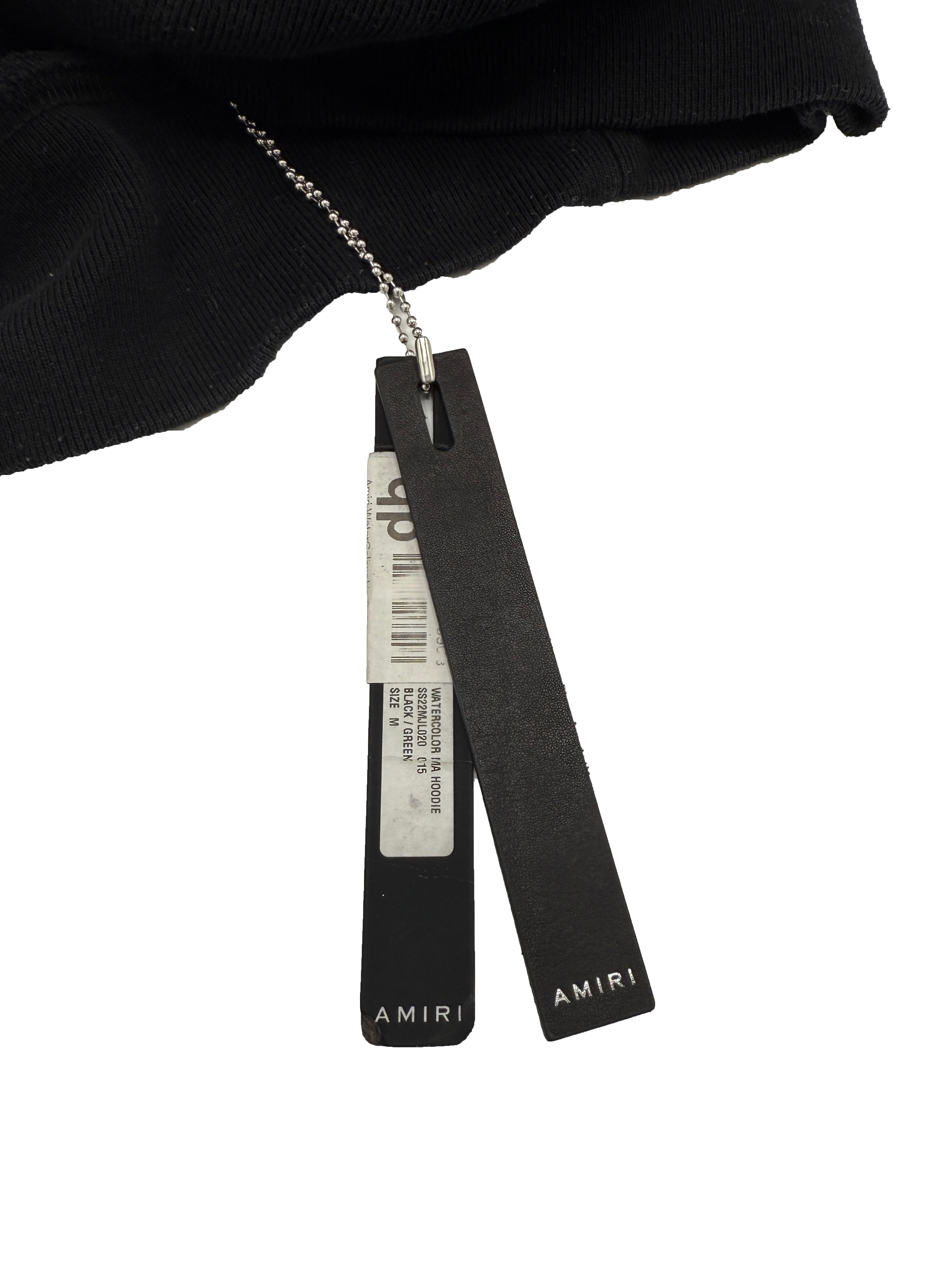 Amiri M.A Watercolour Logo Hoodie - Black Amiri