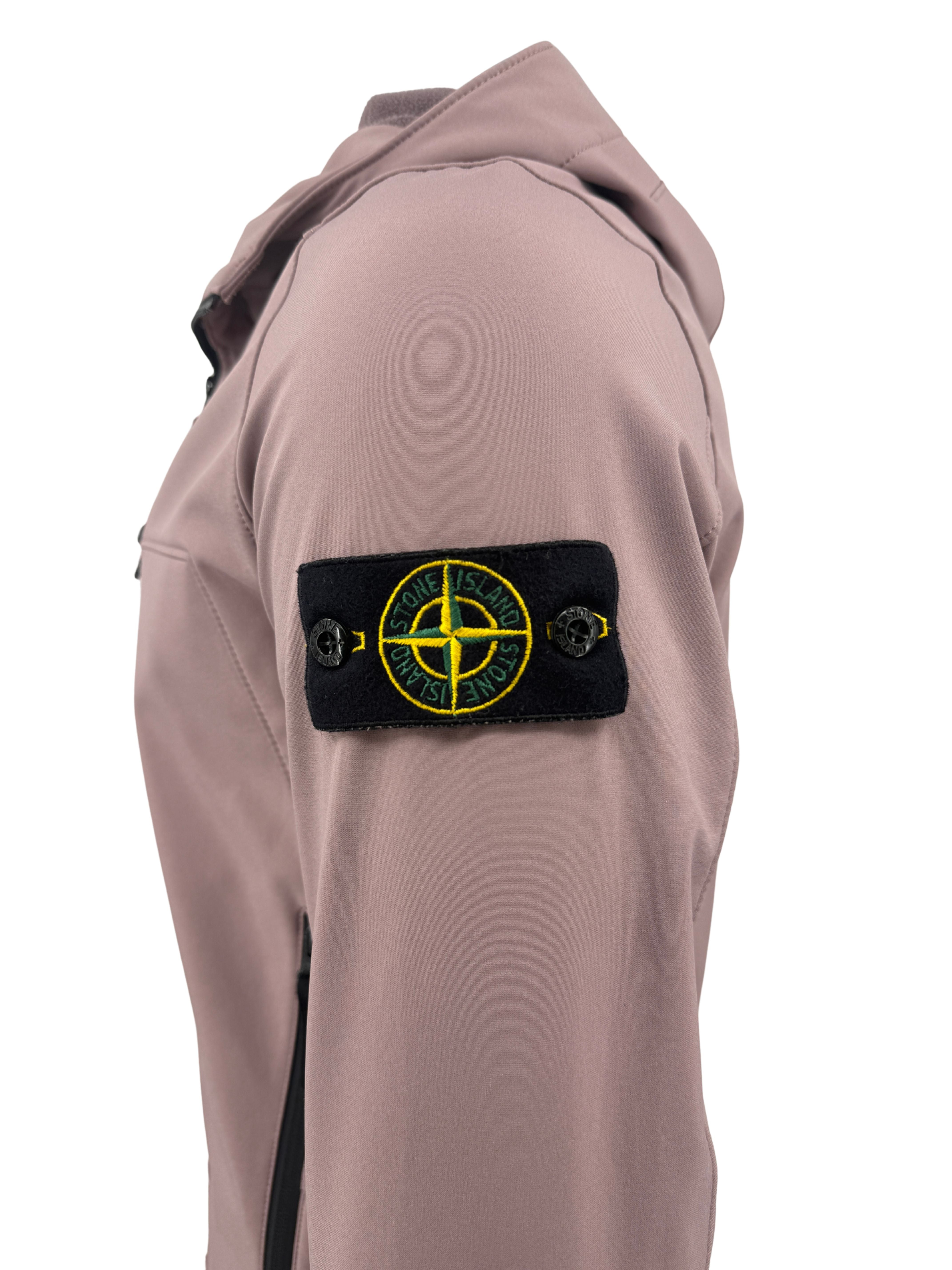 Stone Island Hooded Soft Shell-R Jacket - Salmon