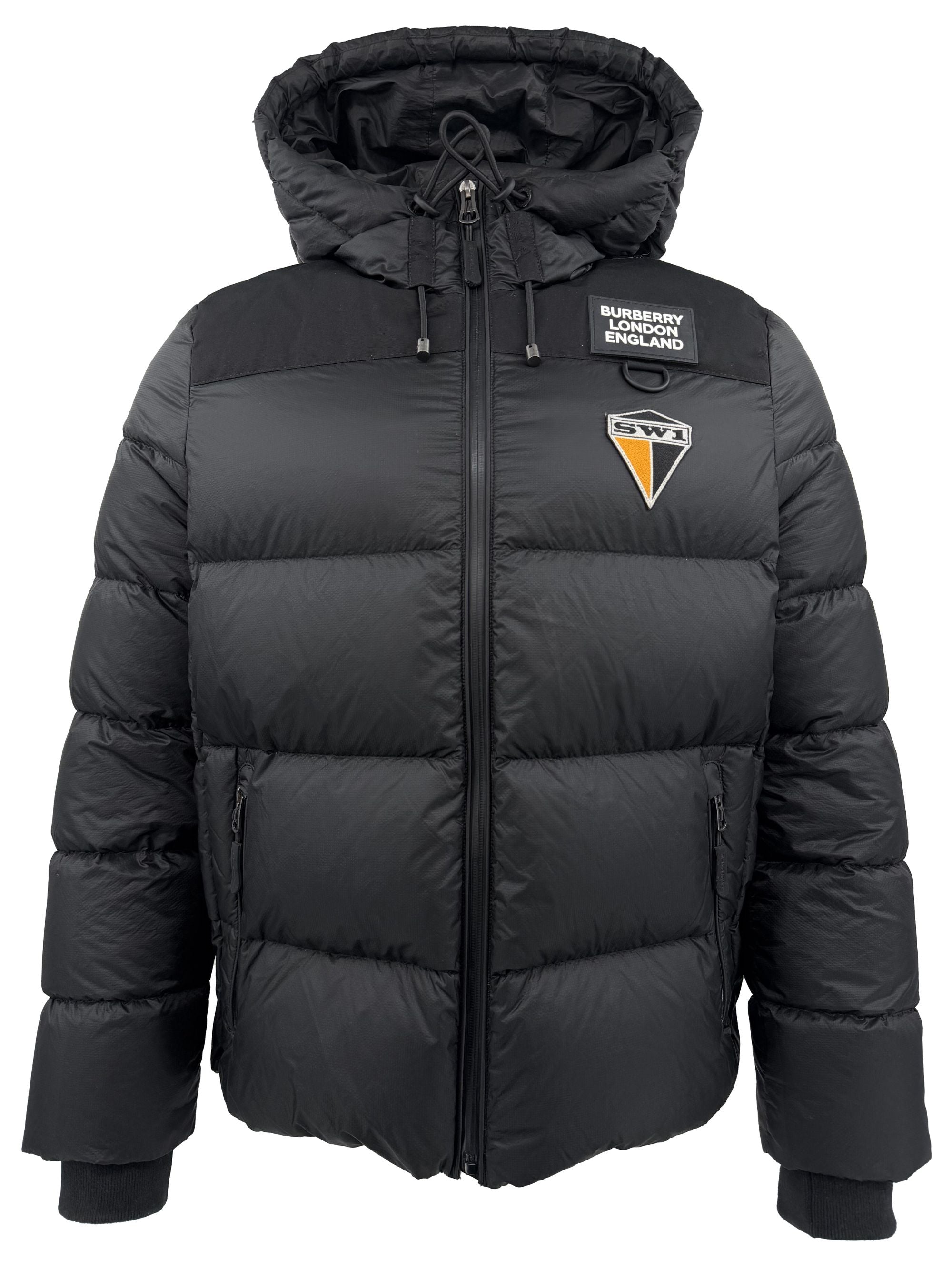 Burberry SW1 London Logo Puffer Jacket - Black Burberry