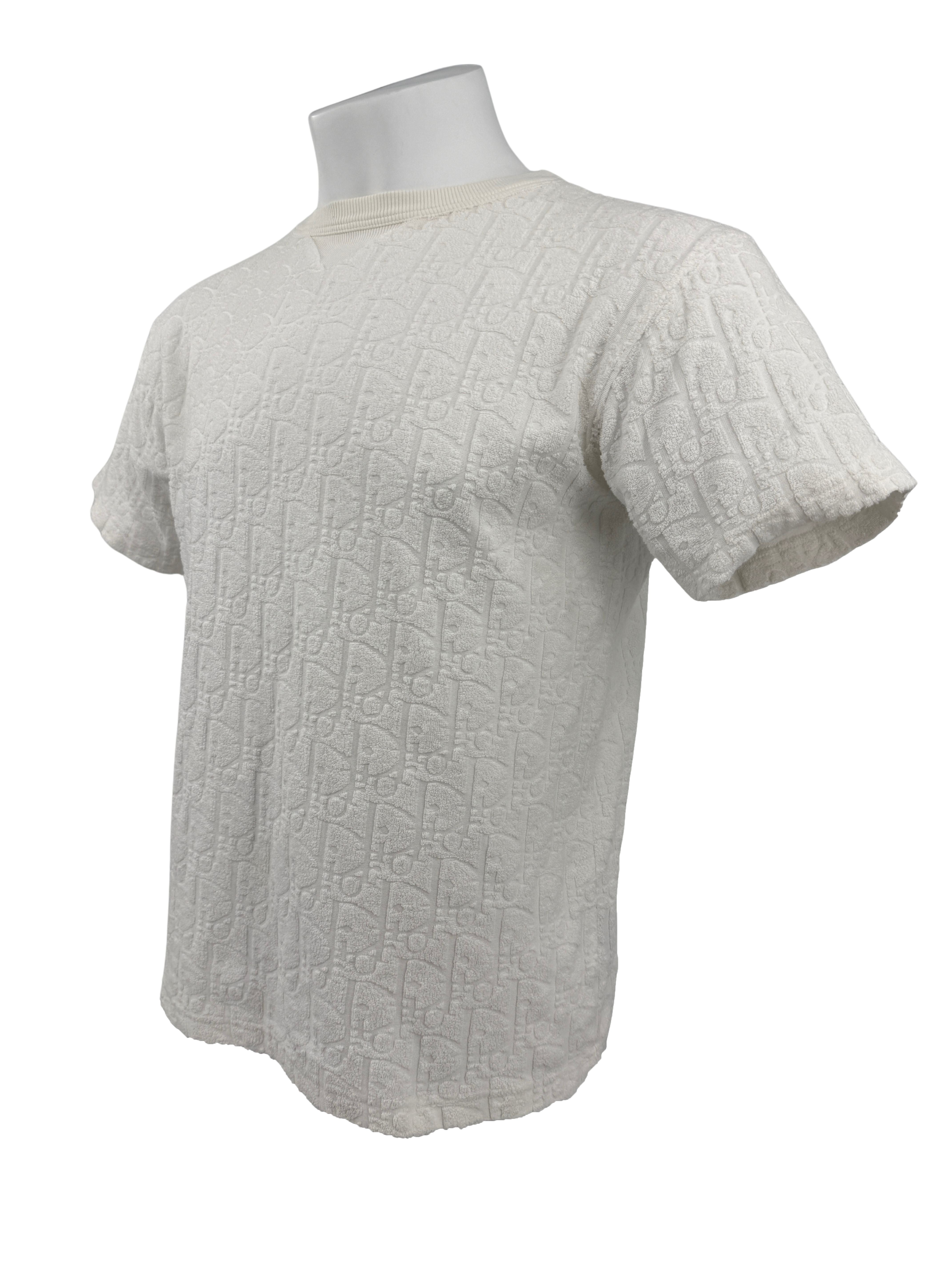 Dior Towel Oblique Relaxed-Fit T-Shirt - White Dior