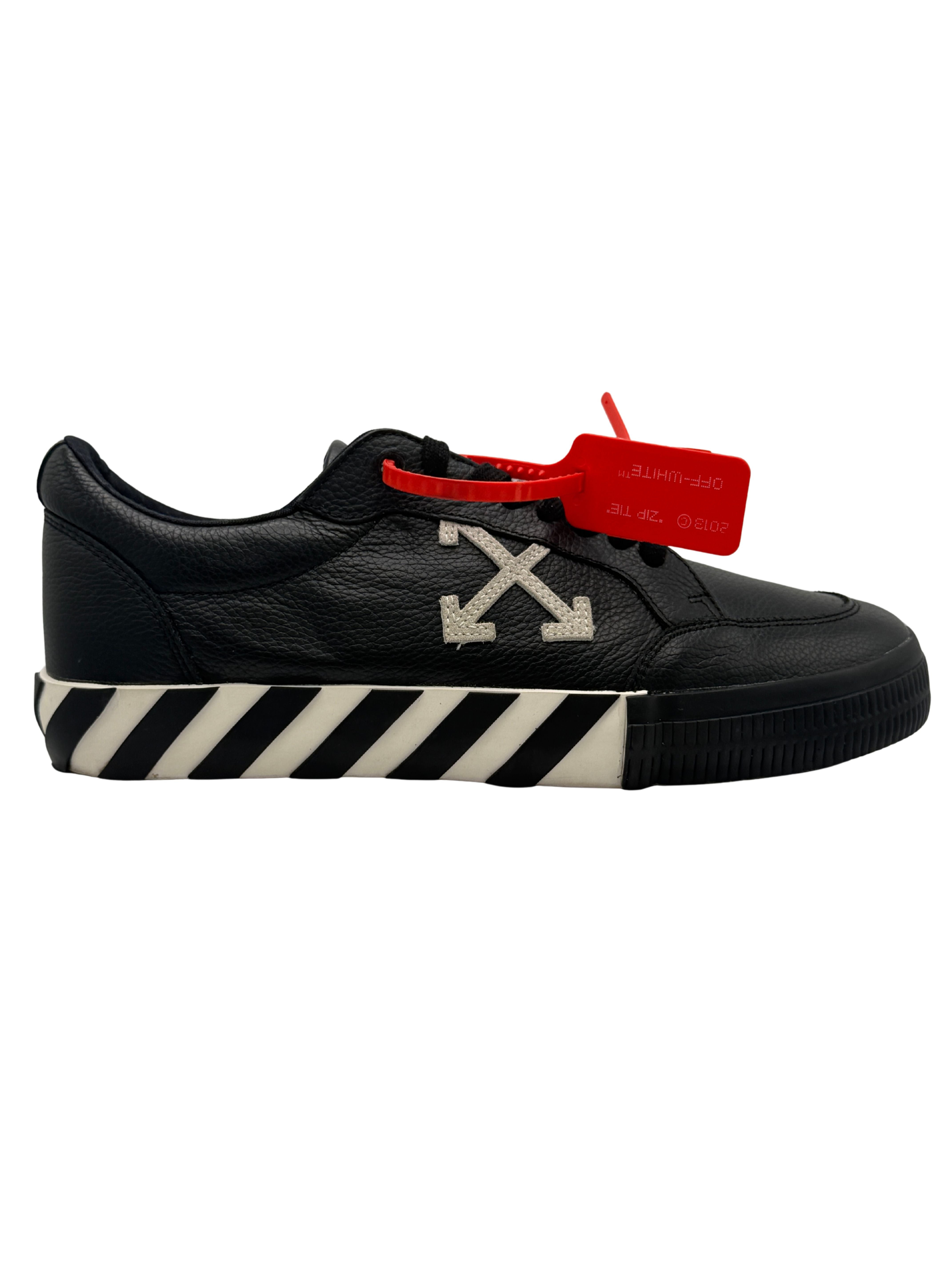 Off-White Vulcanized Low Black Leather Sneaker - Black Off-White