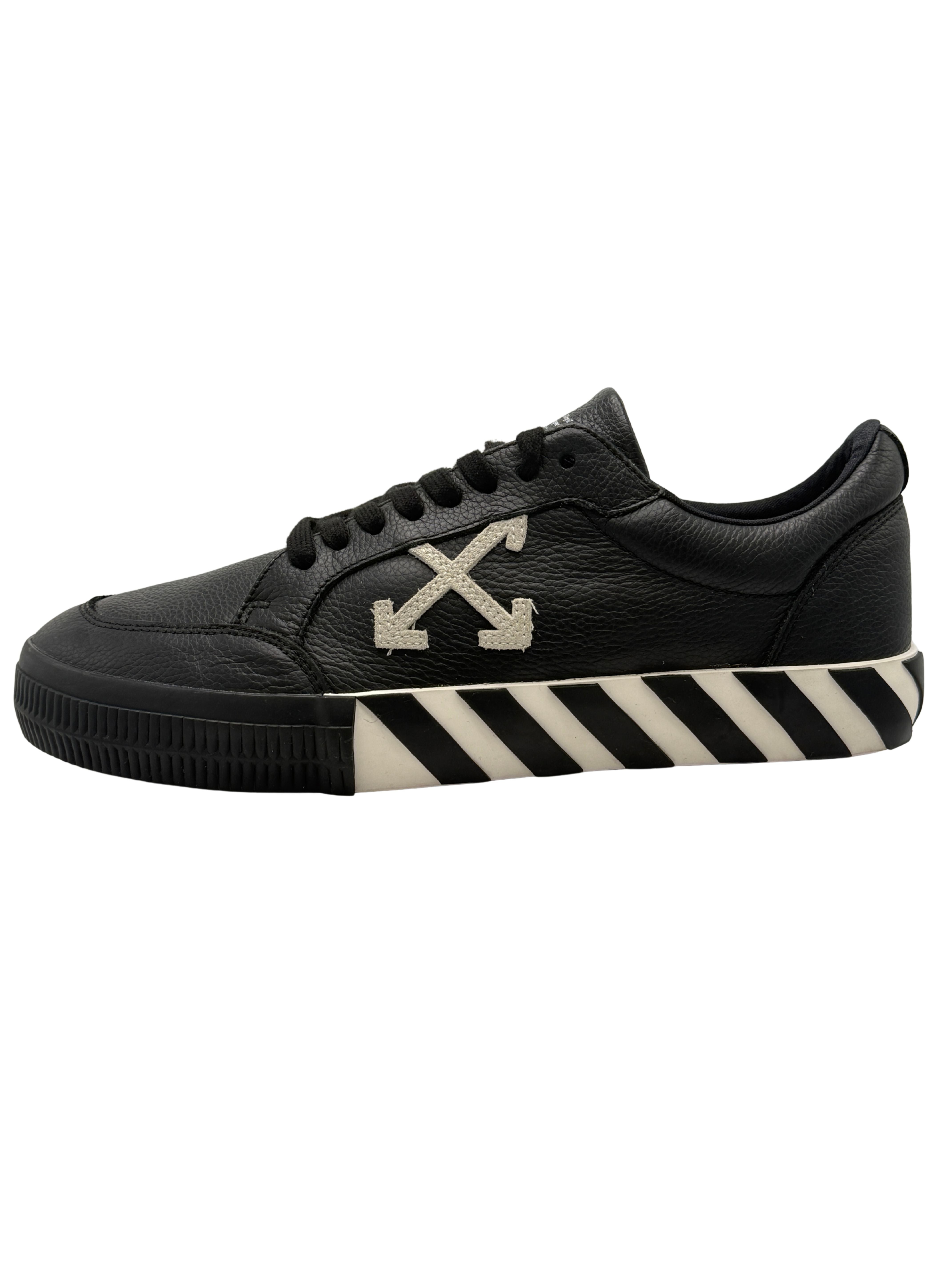 Off-White Vulcanized Low Black Leather Sneaker - Black Off-White