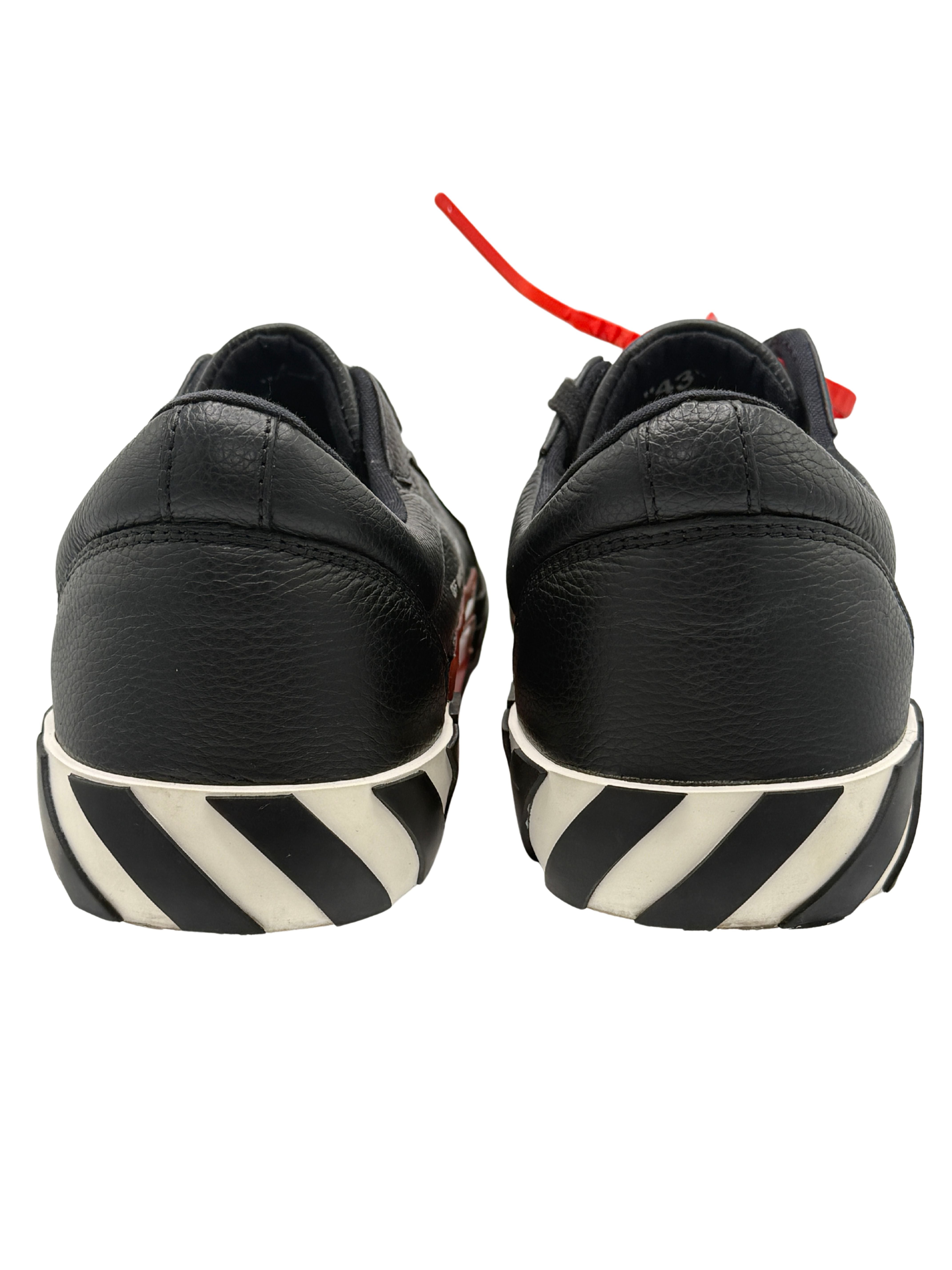 Off-White Vulcanized Low Black Leather Sneaker - Black Off-White