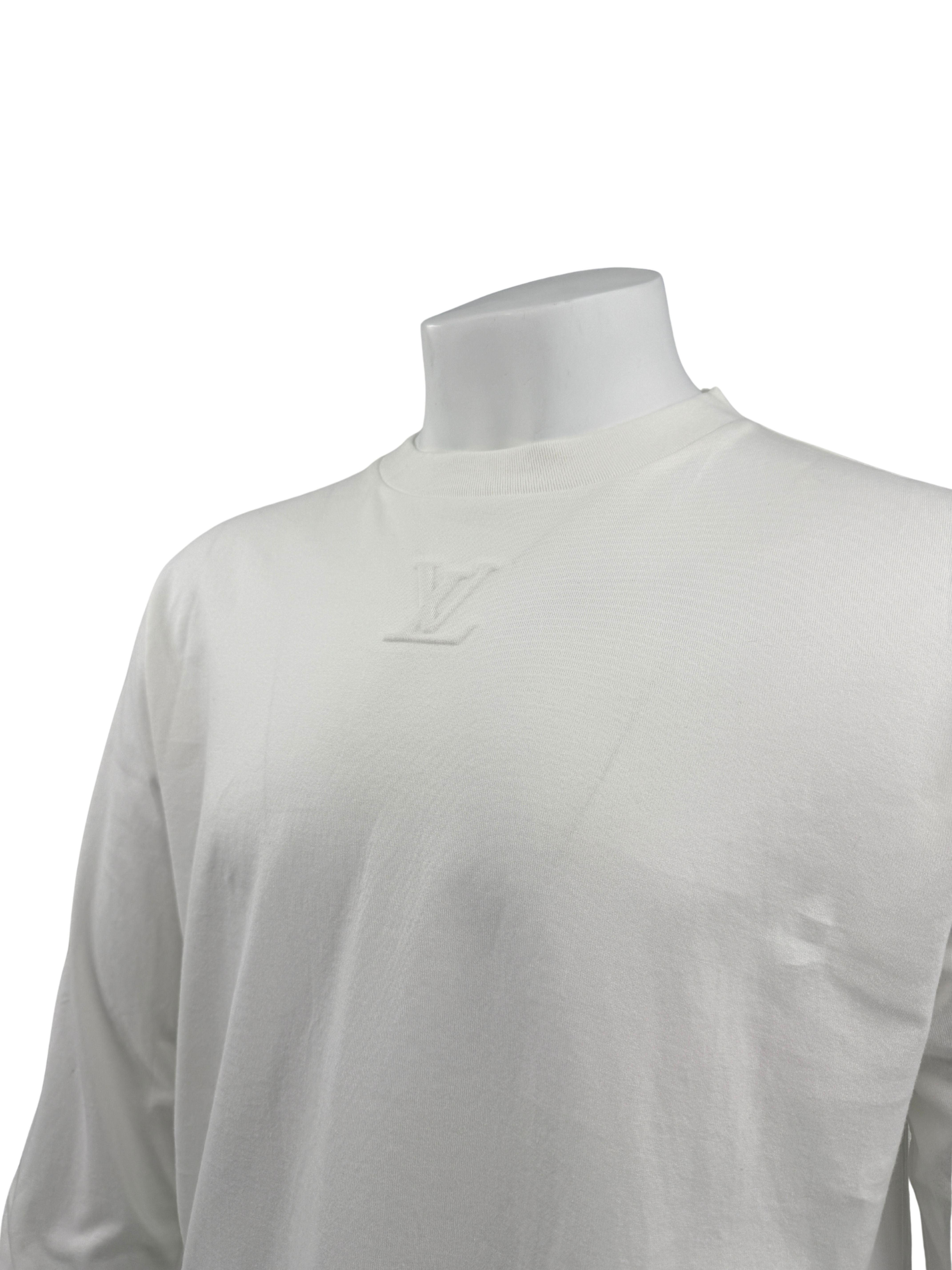 Louis Vuitton Embossed LV Long-Sleeved T-Shirt - White