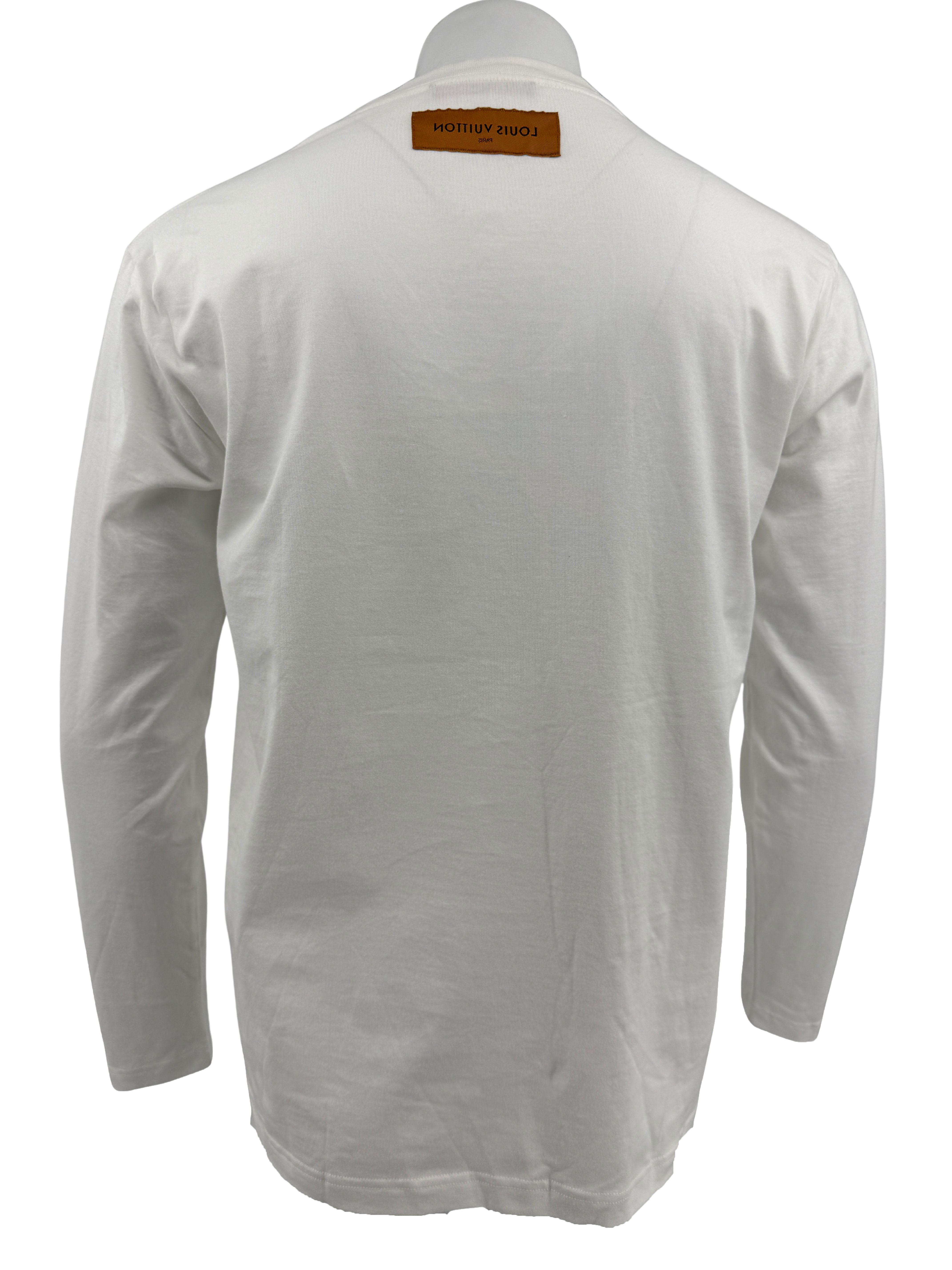 Louis Vuitton Embossed LV Long-Sleeved T-Shirt - White