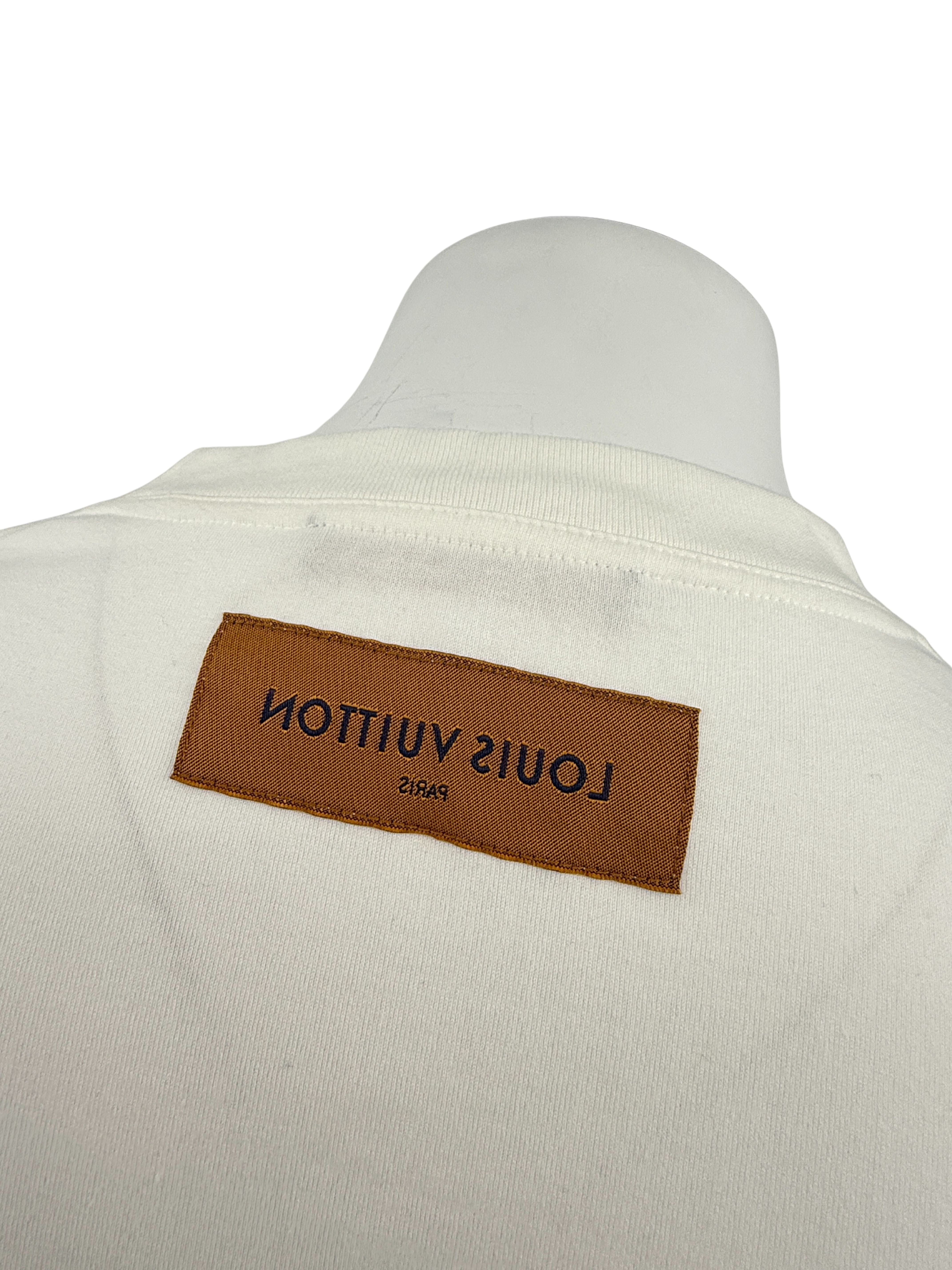 Louis Vuitton Embossed LV Long-Sleeved T-Shirt - White