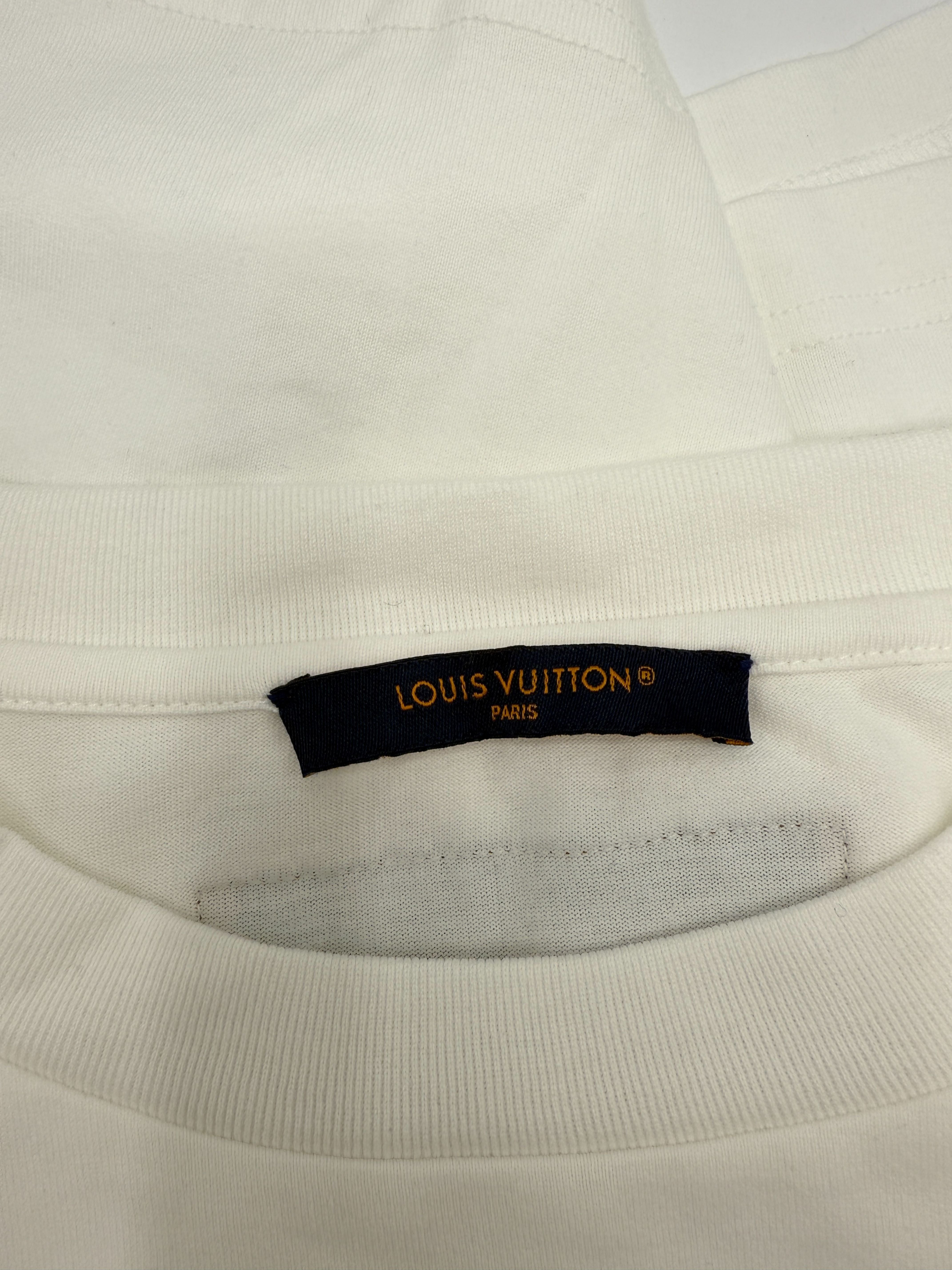 Louis Vuitton Embossed LV Long-Sleeved T-Shirt - White