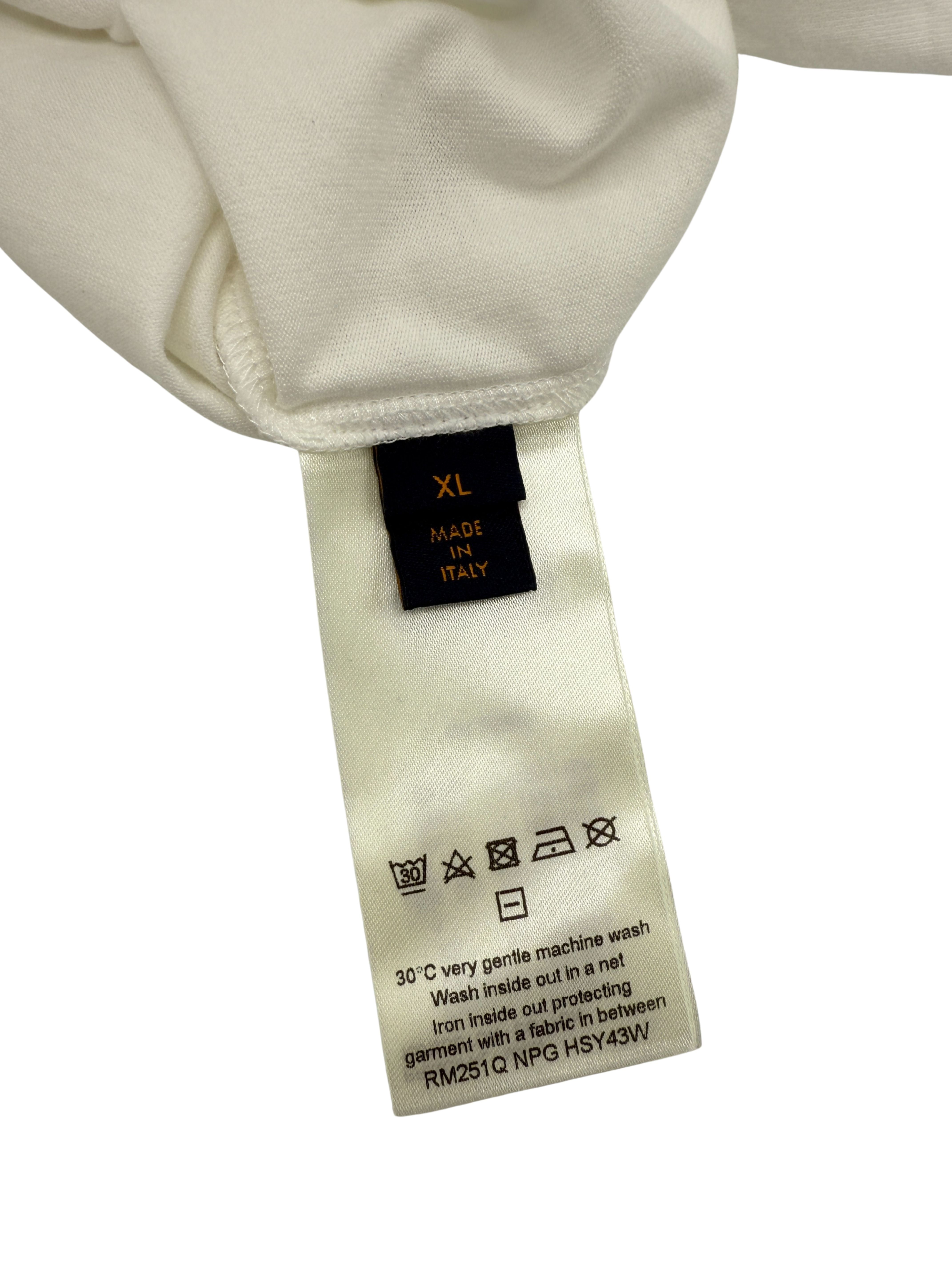 Louis Vuitton Embossed LV Long-Sleeved T-Shirt - White