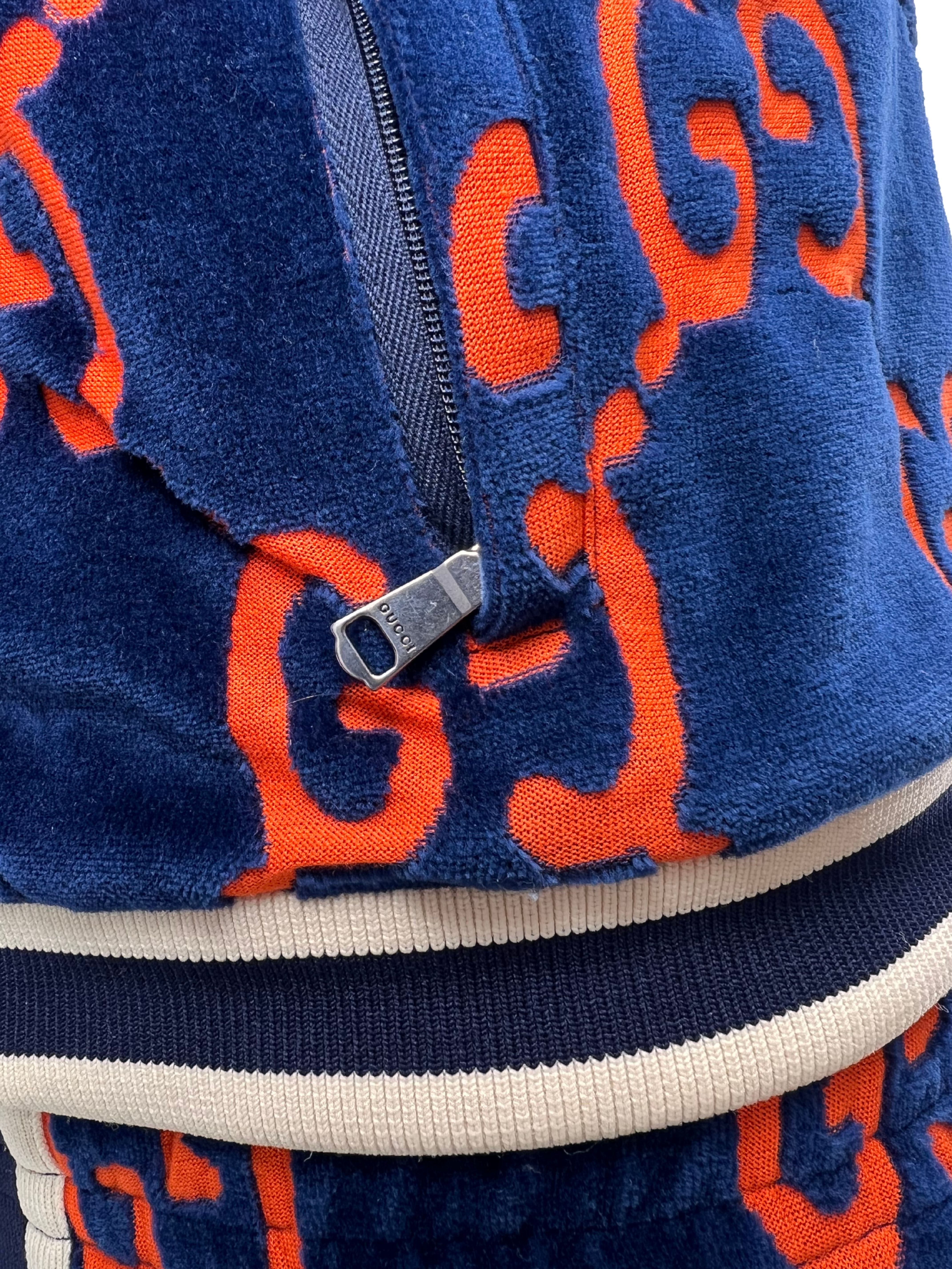 Gucci GG Chenille Tracksuit Velvet - Blue / Orange (Unused) Gucci