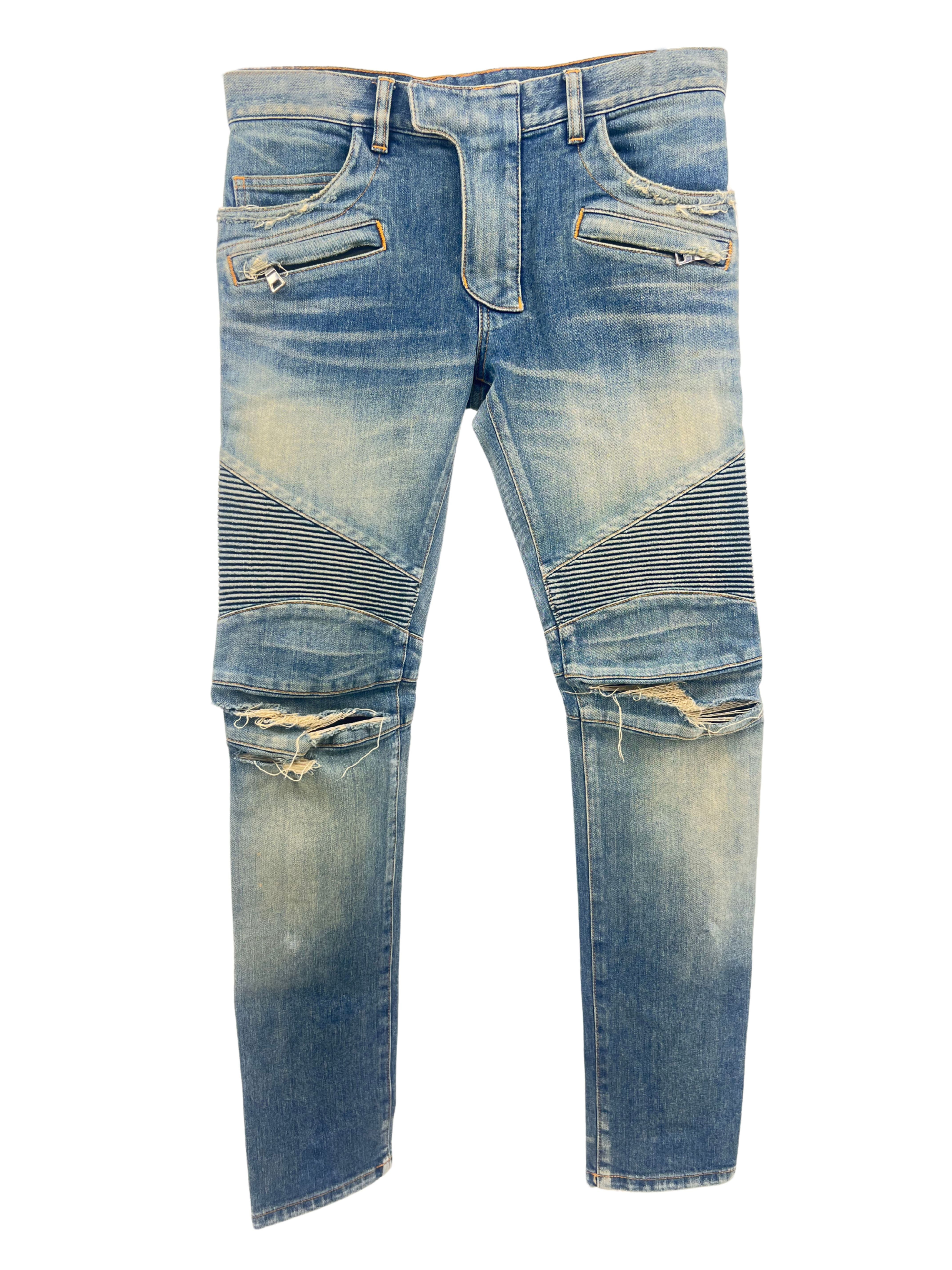 Balmain Bikers Jeans - Blue Balmain