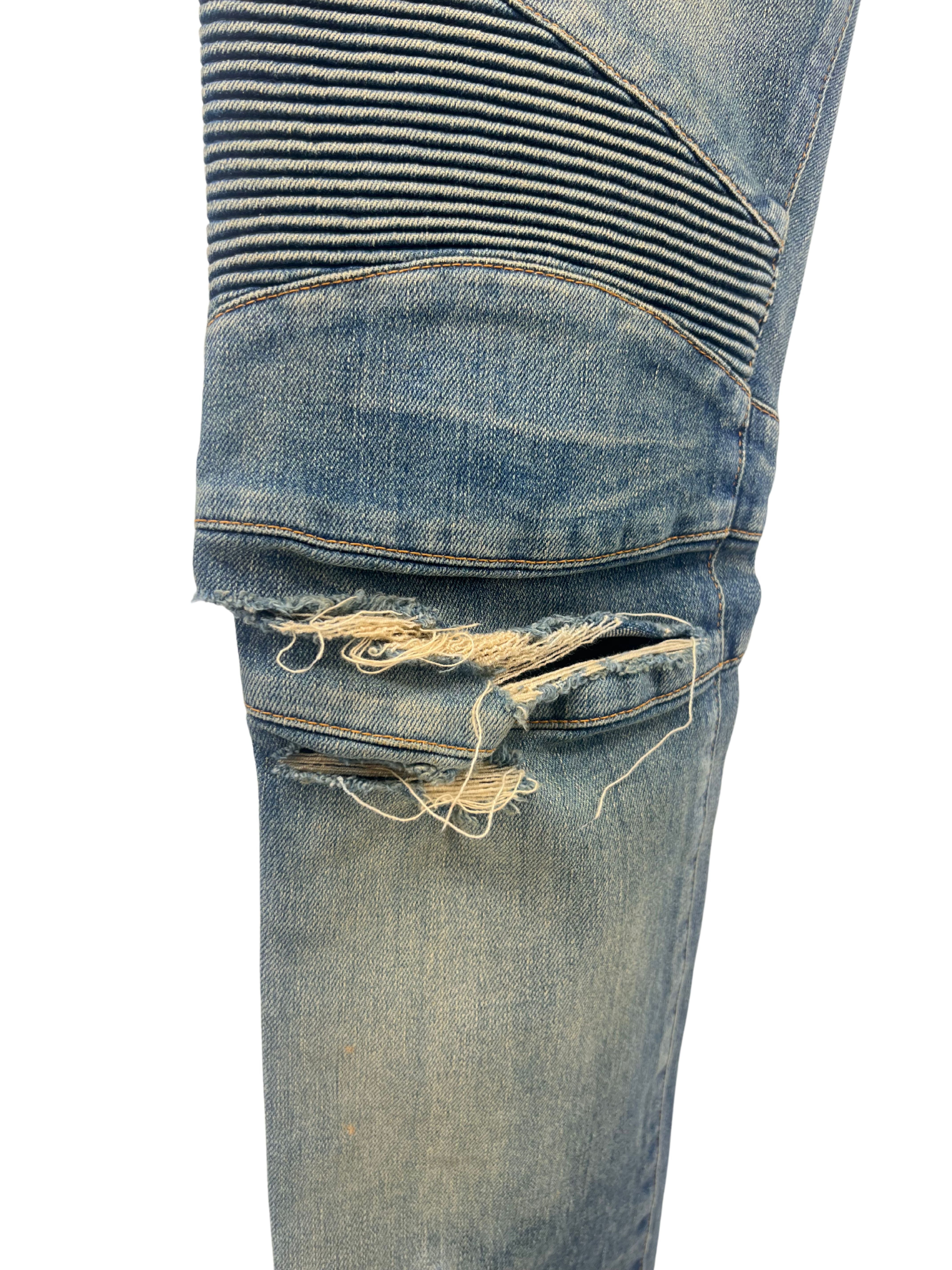 Balmain Bikers Jeans - Blue Balmain