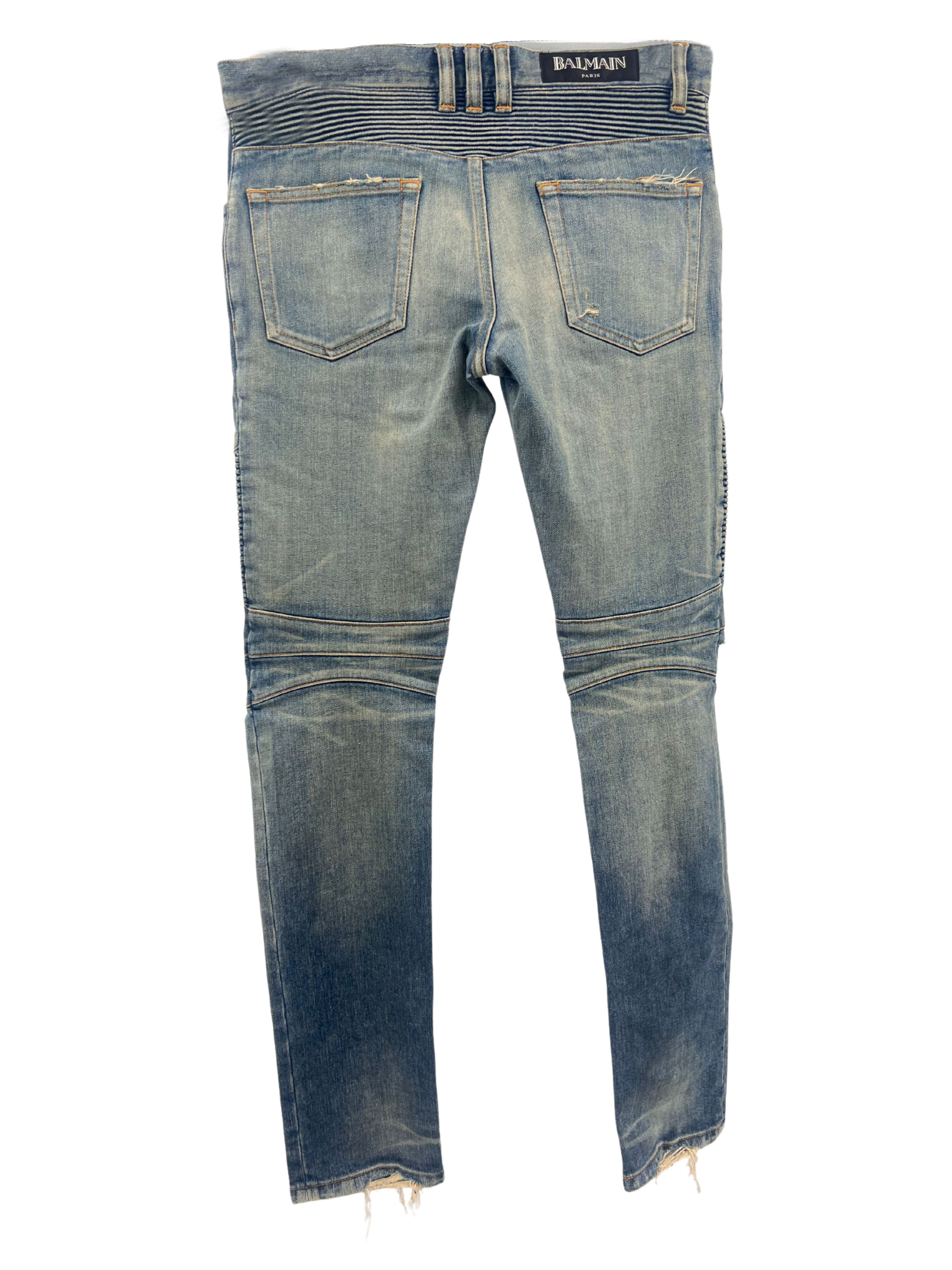 Balmain Bikers Jeans - Blue Balmain